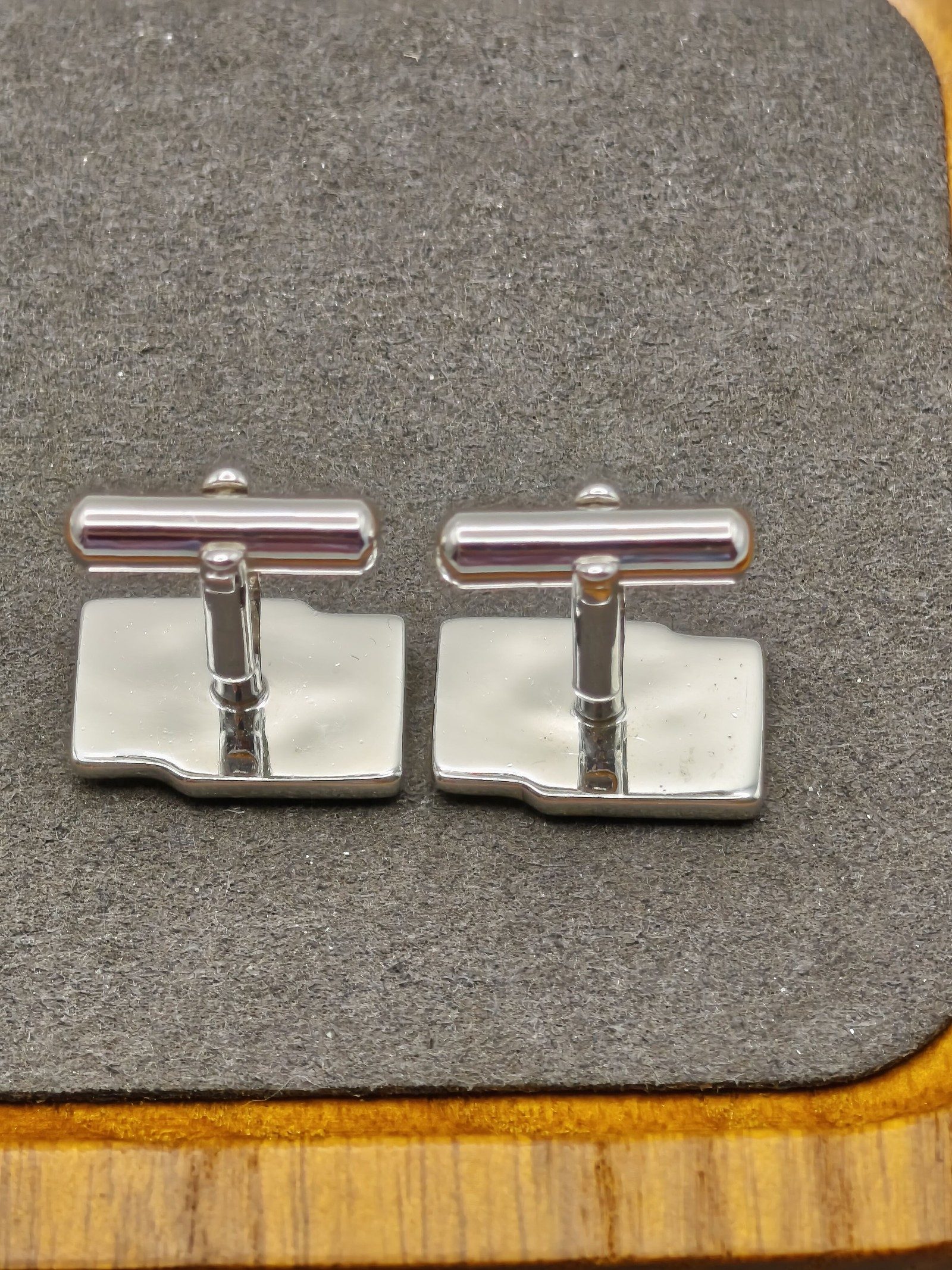 U.P Renoma Silver & Gold Men's Cufflinks Set image 6