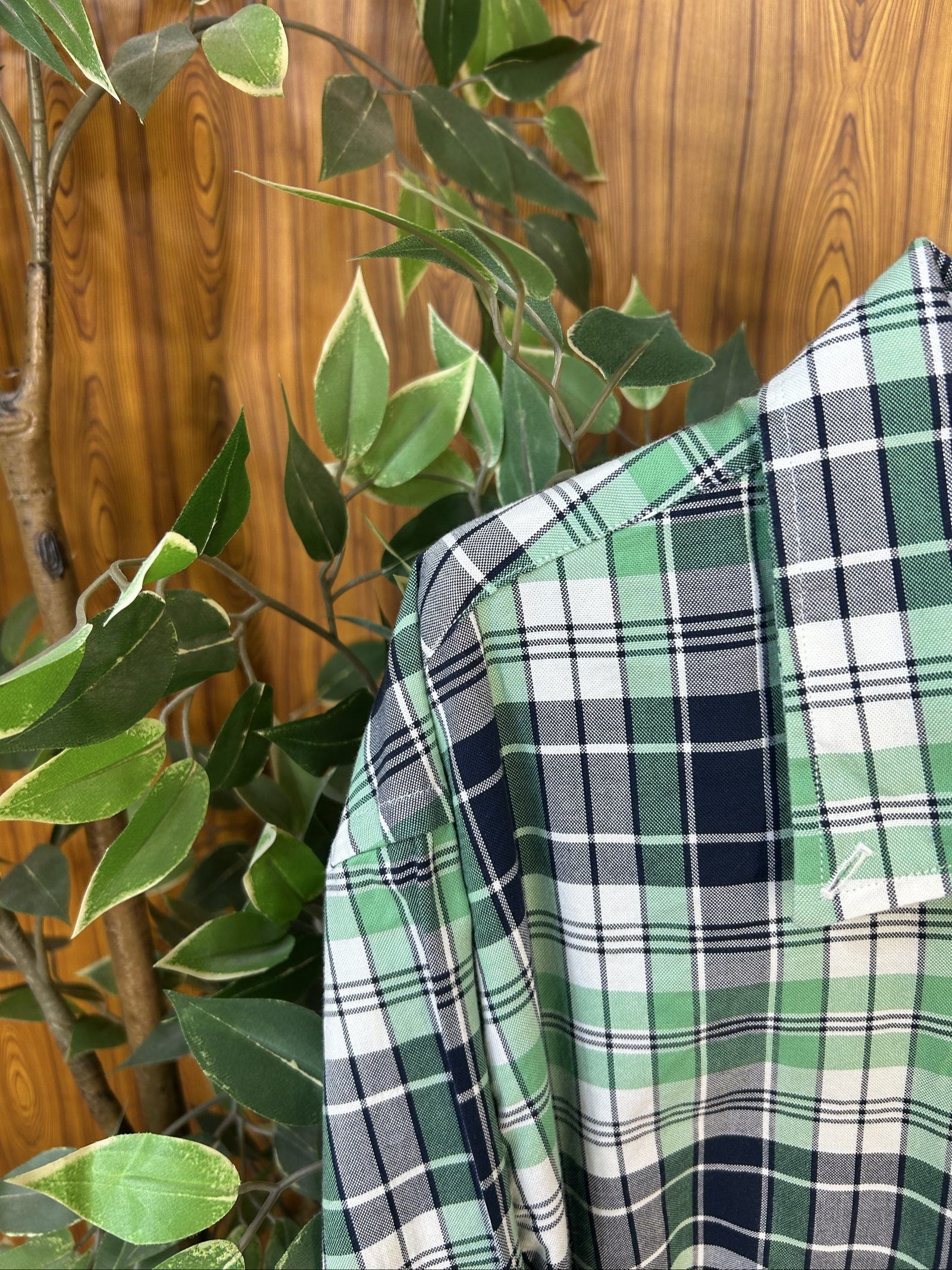 Tommy Hilfiger Camicia Quadri Verde Navy Large Custom Fit image 4