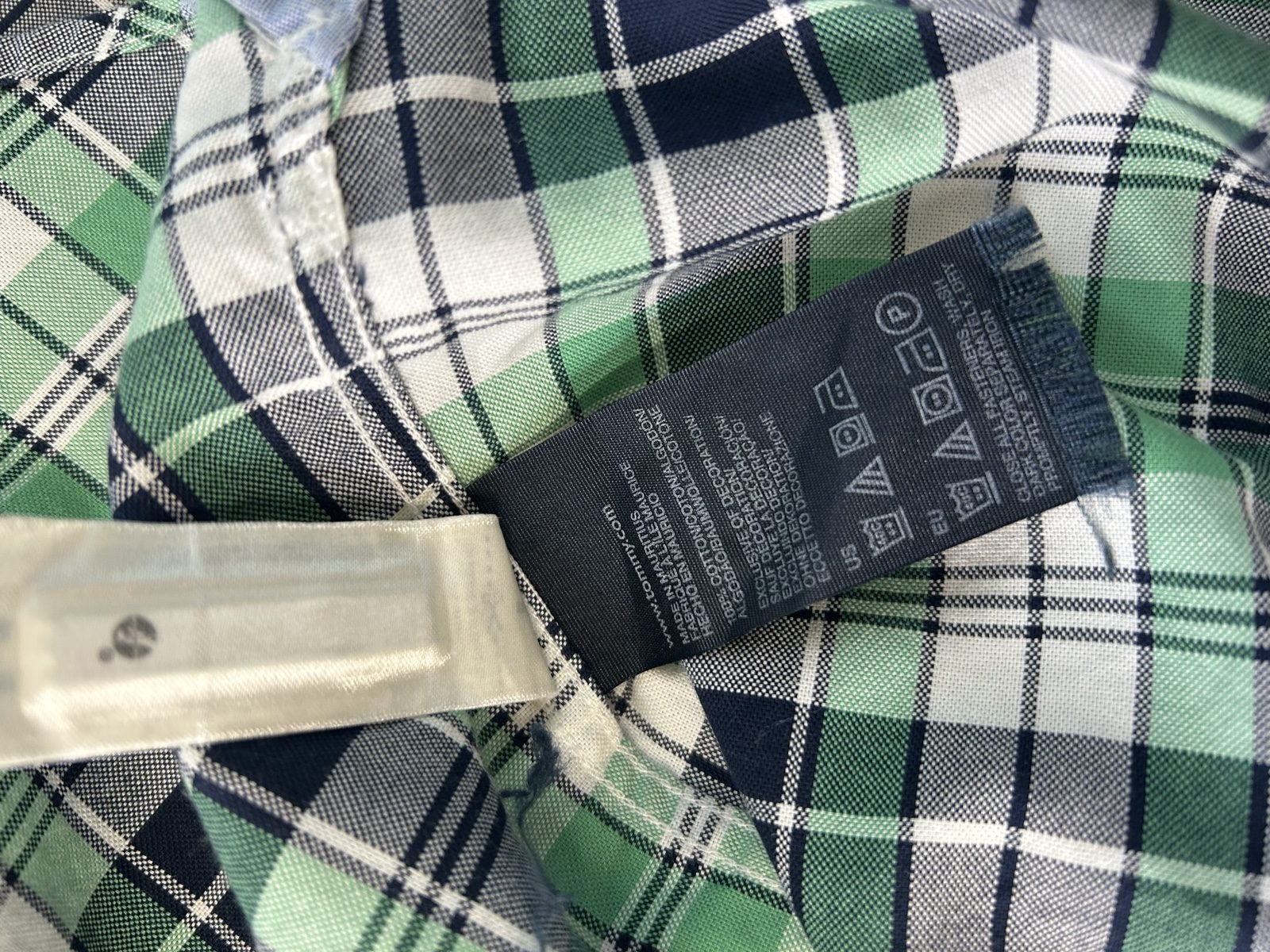 Tommy Hilfiger Camicia Quadri Verde Navy Large Custom Fit image 8