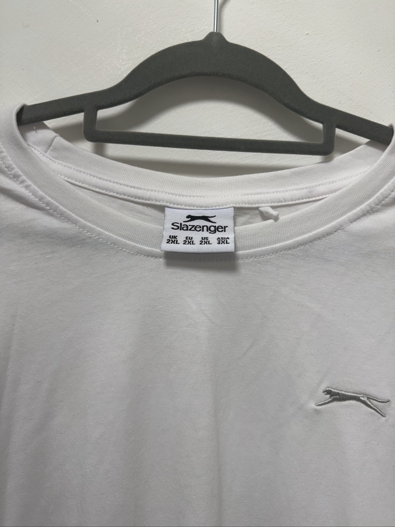 Slazenger Men's White Logo T-Shirt 2XL