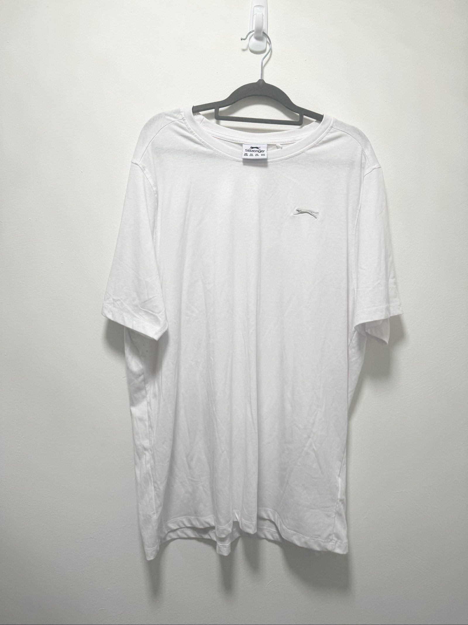 Slazenger Men's White Logo T-Shirt 2XL image 2