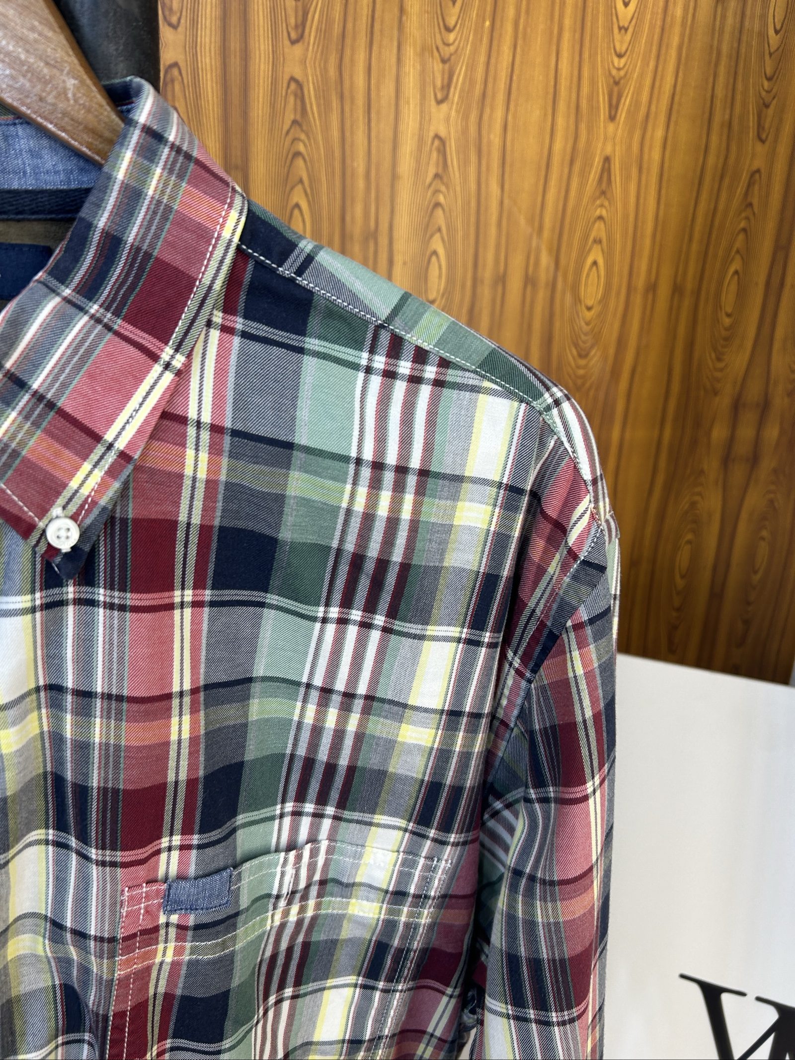 Tommy Hilfiger Uomo Camicia a Quadri Multicolore XL Custom Fit