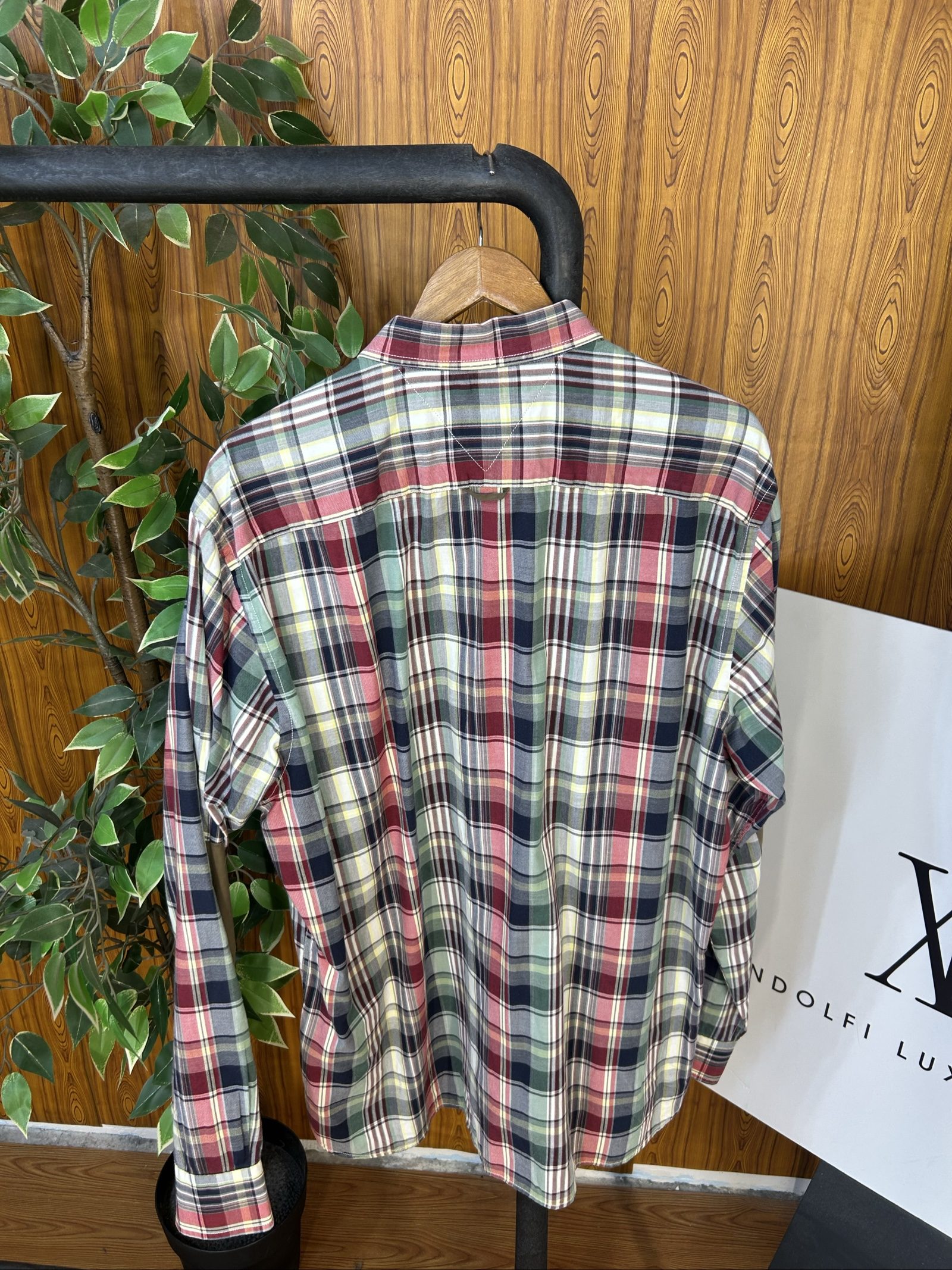 Tommy Hilfiger Uomo Camicia a Quadri Multicolore XL Custom Fit image 5