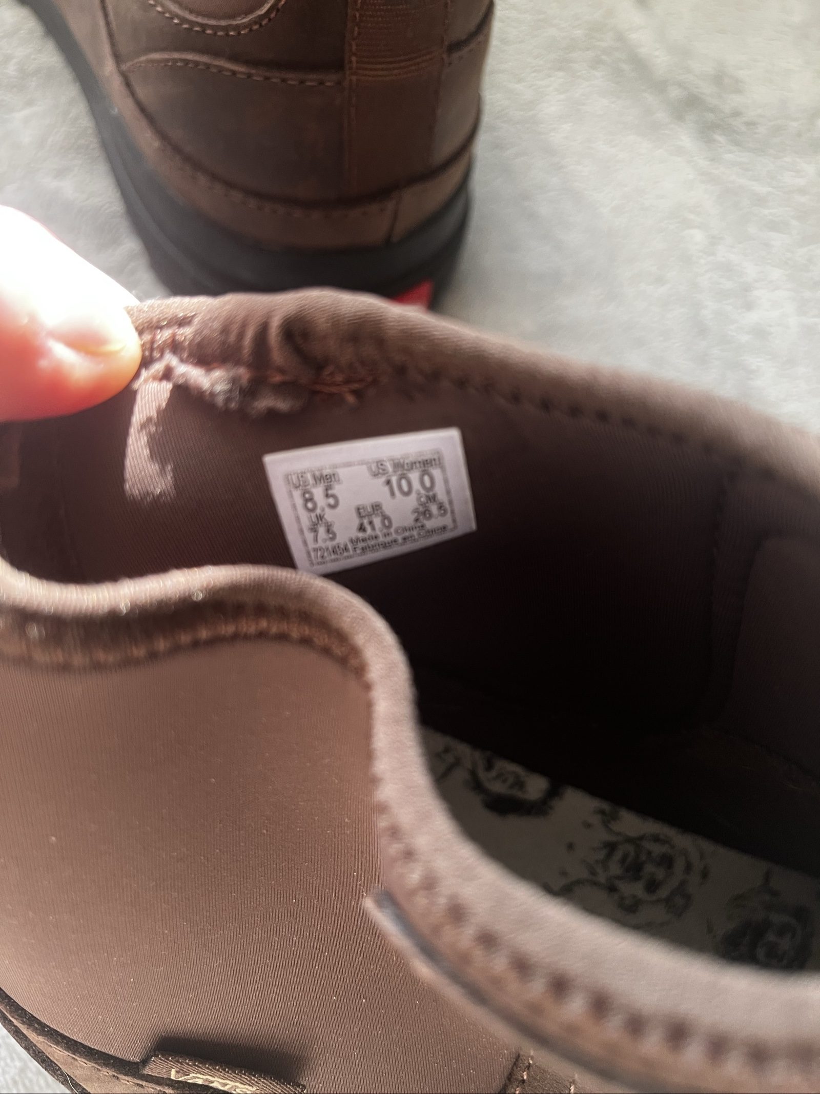 Vans Men's Brown Leather Ankle Boots UK 7.5 image 6