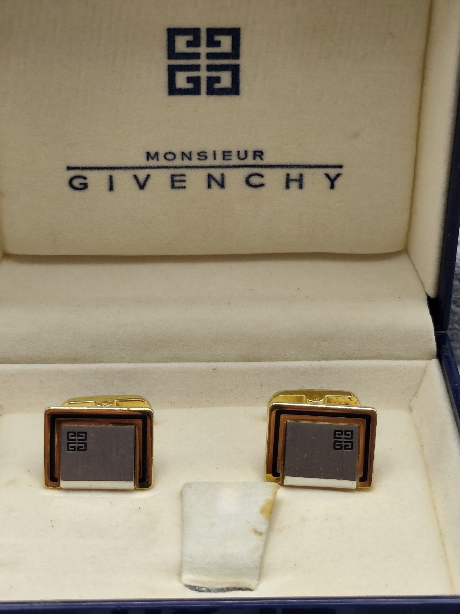 Givenchy Gold & Silver Logo Cufflinks Unisex image 2