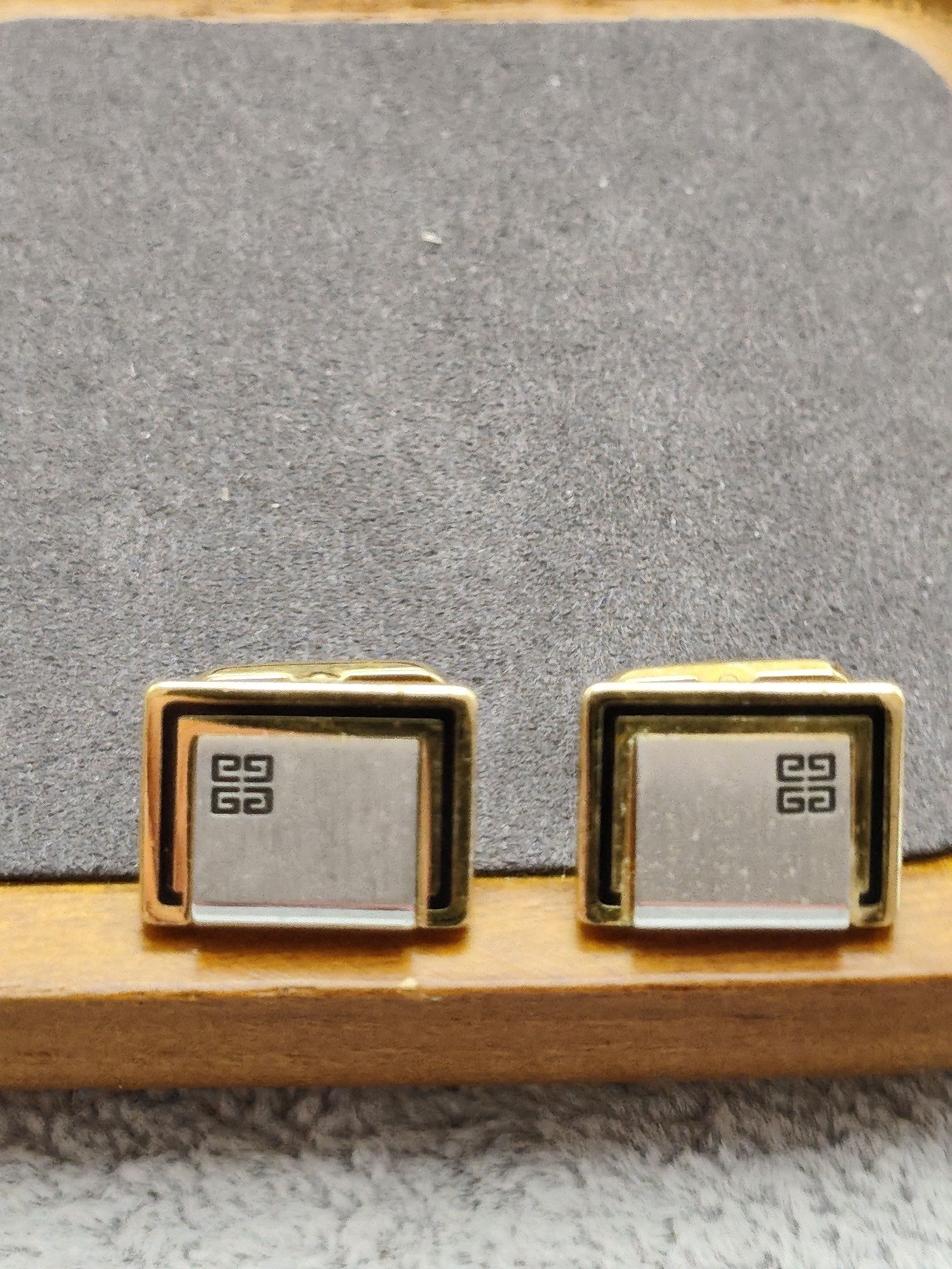 Givenchy Gold & Silver Logo Cufflinks Unisex image 4