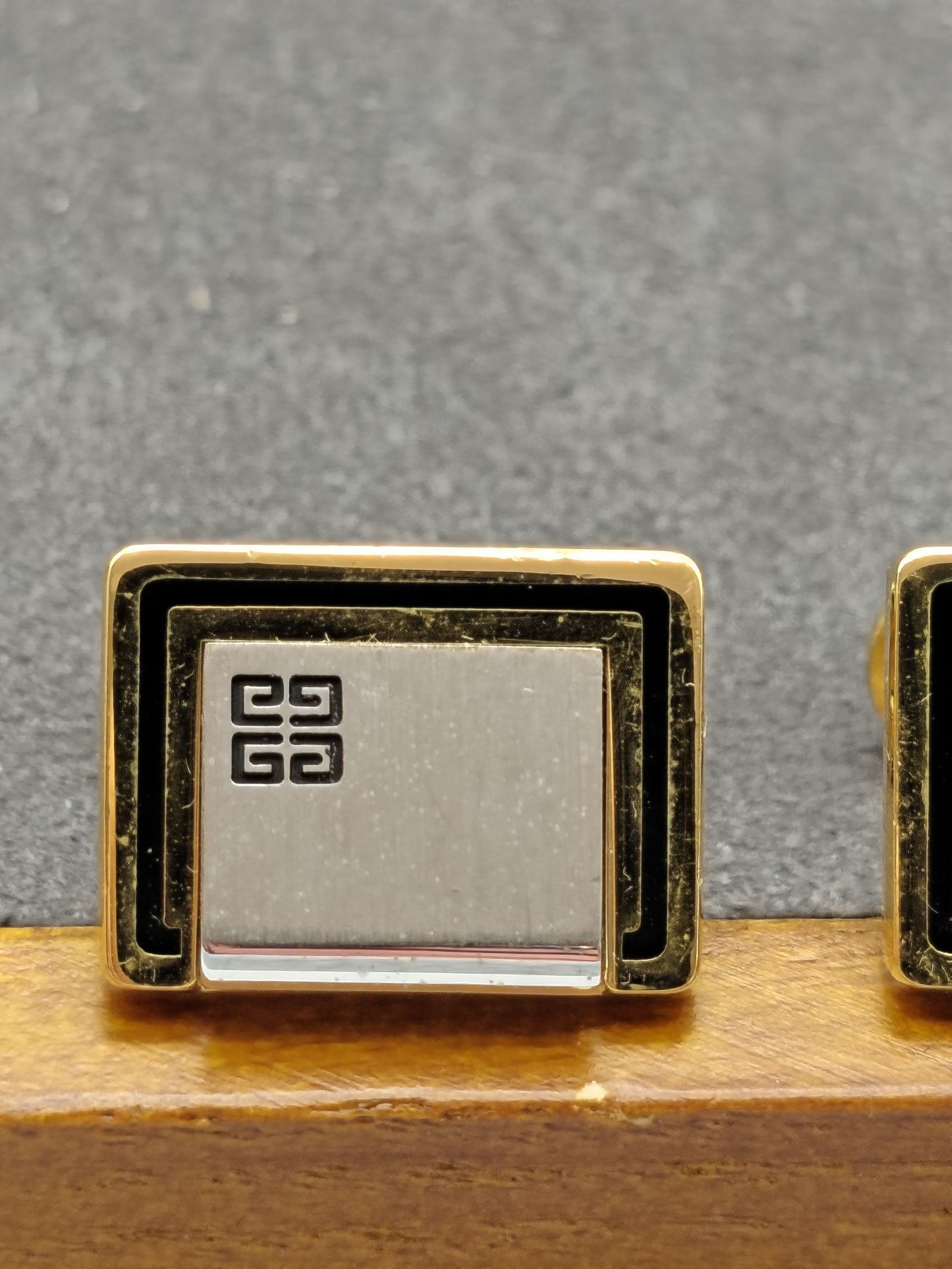 Givenchy Gold & Silver Logo Cufflinks Unisex image 6