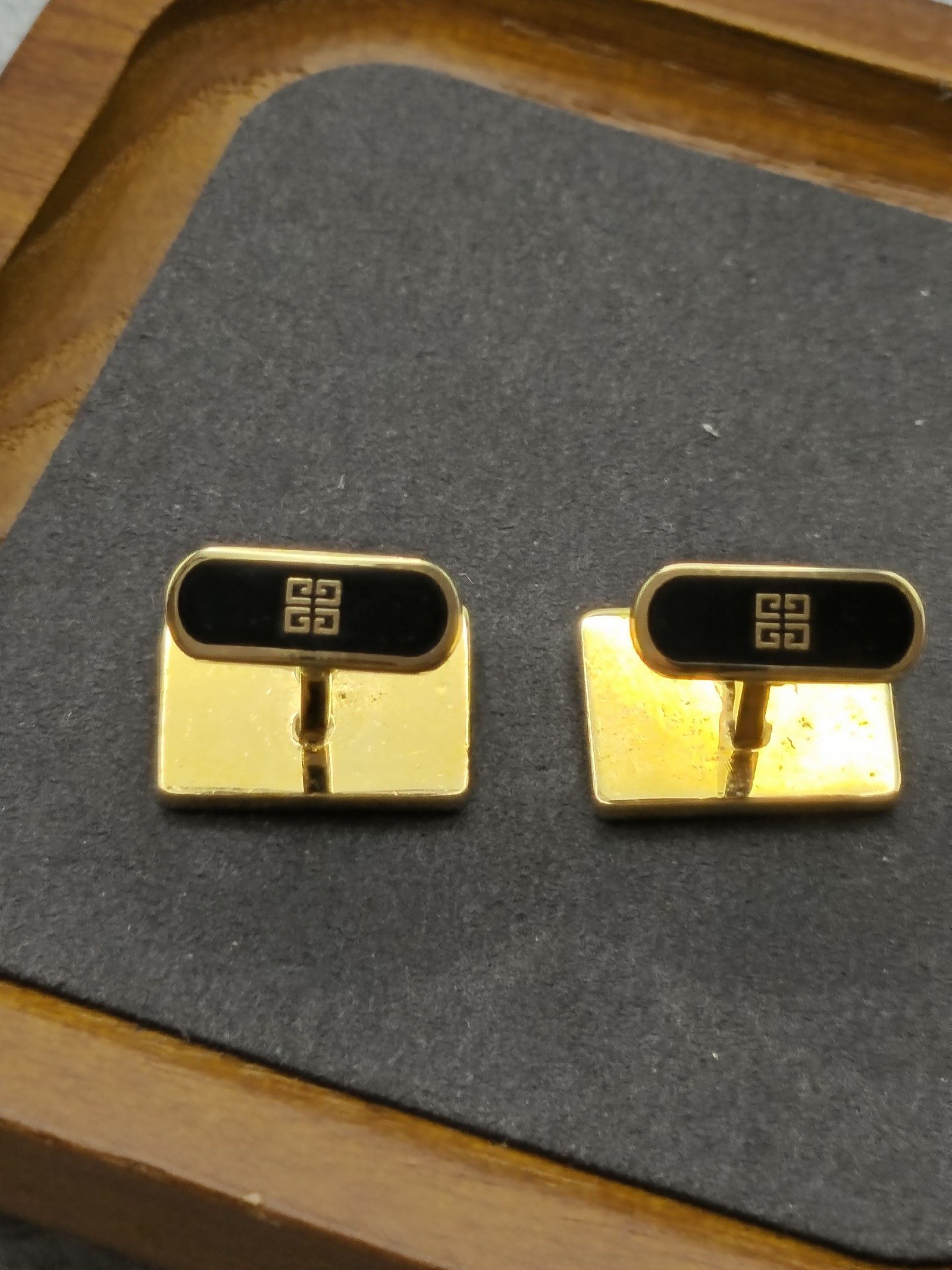 Givenchy Gold & Silver Logo Cufflinks Unisex image 7