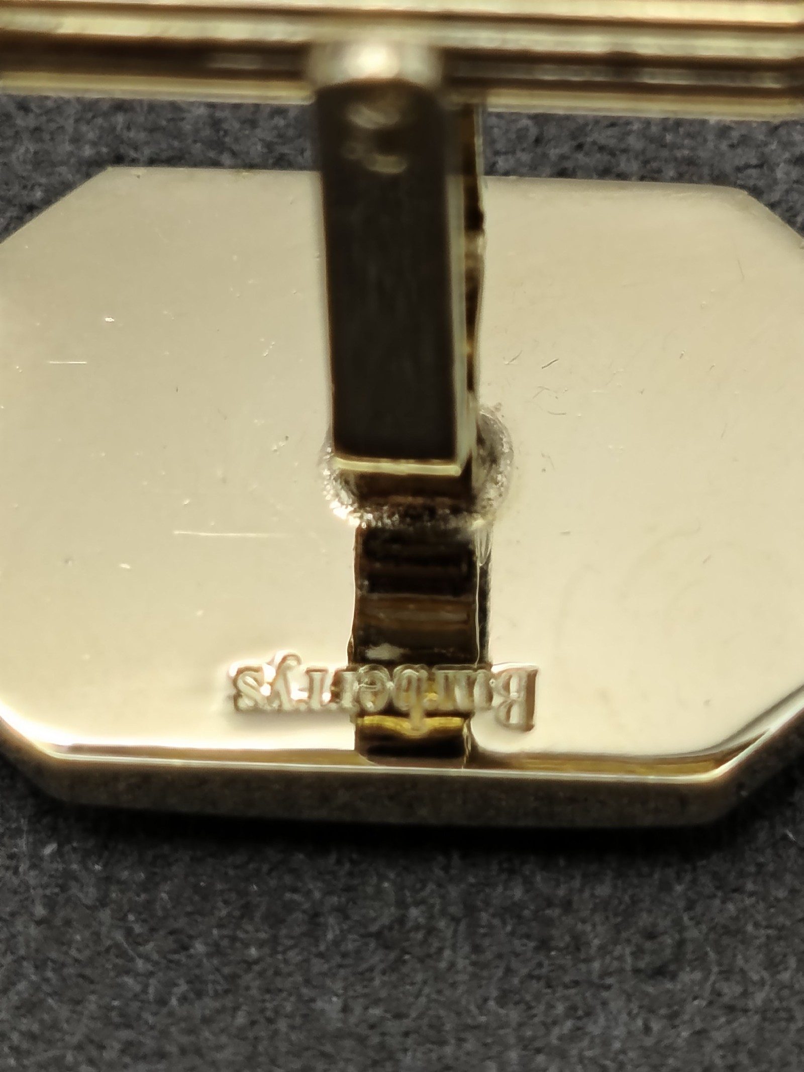 Burberry Gold & Black Logo Cufflinks image 9