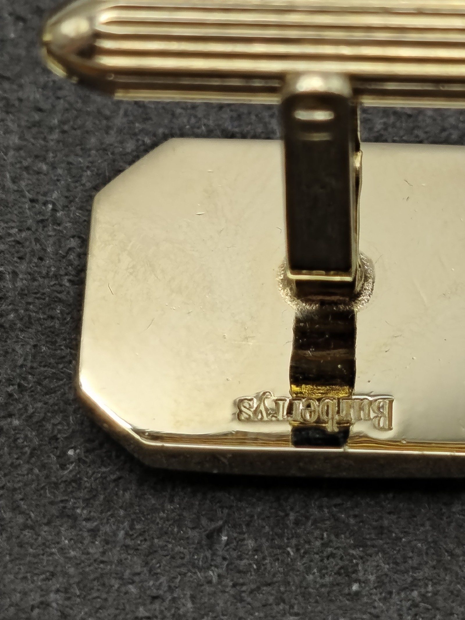 Burberry Gold & Black Logo Cufflinks image 10