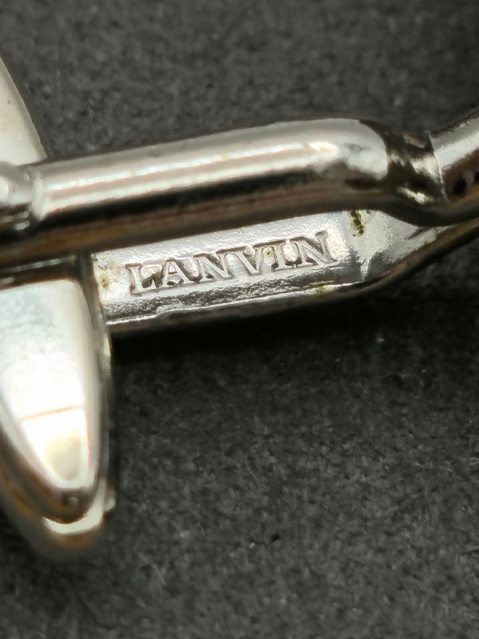 Lanvin Gold & Silver Tone Cufflinks with Black Gift Box image 6
