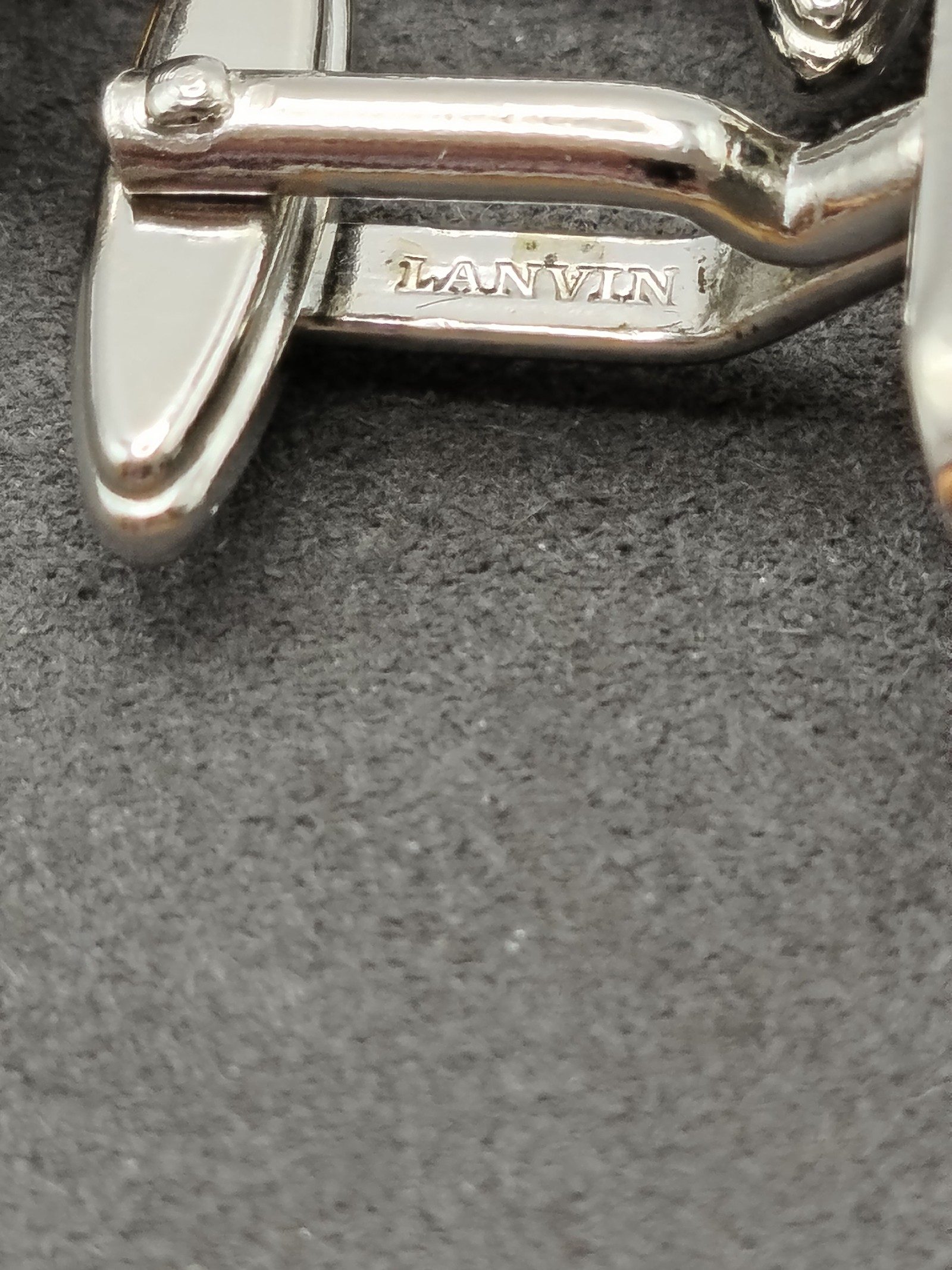 Lanvin Gold & Silver Tone Cufflinks with Black Gift Box image 9