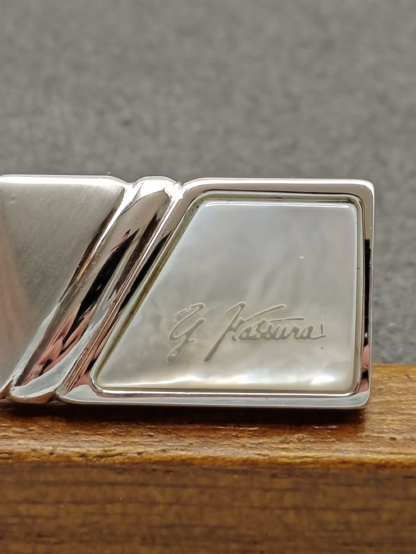 G Katona Silver & Mother of Pearl Cufflinks Elegant Design image 4