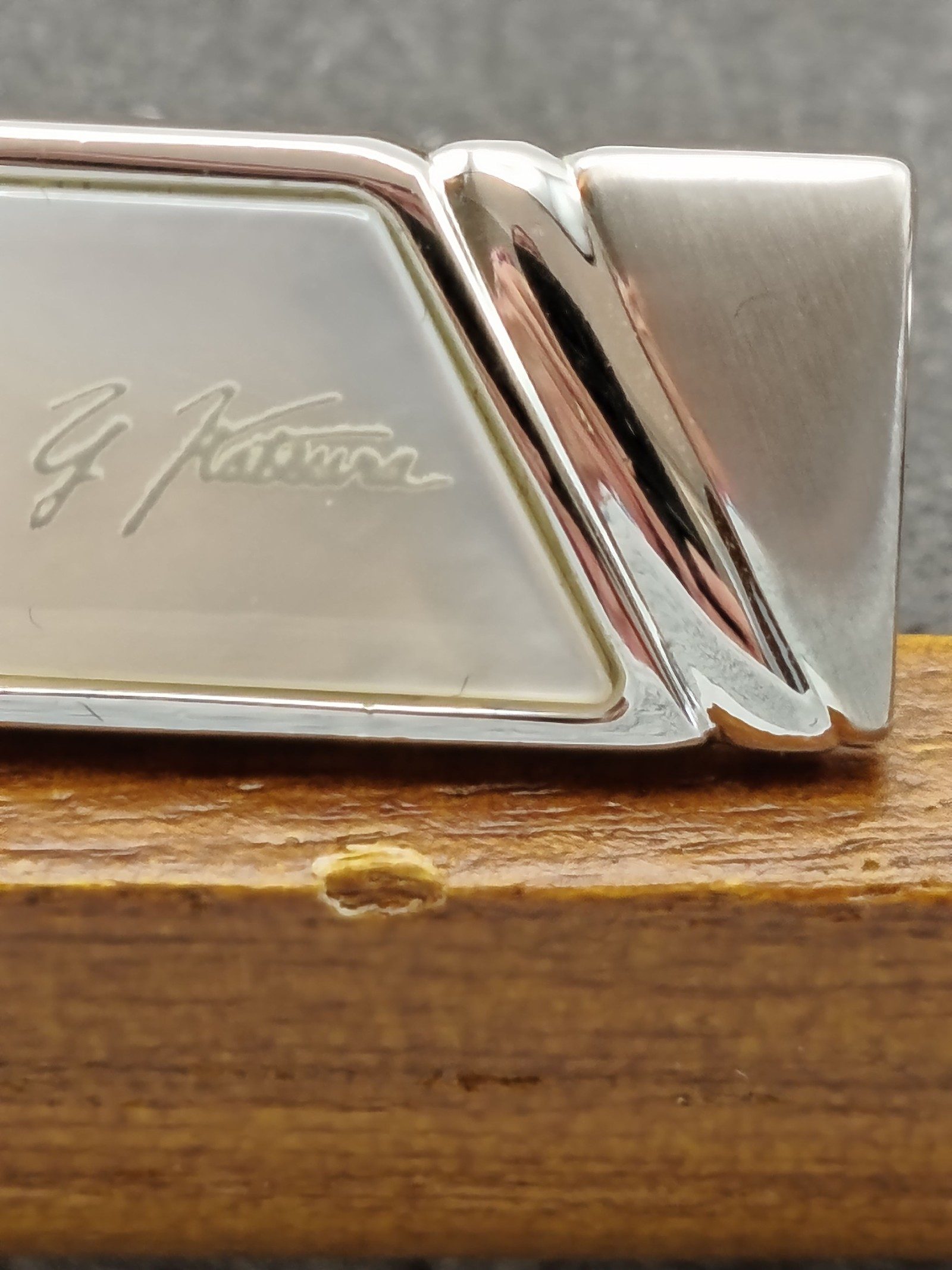 G Katona Silver & Mother of Pearl Cufflinks Elegant Design image 5
