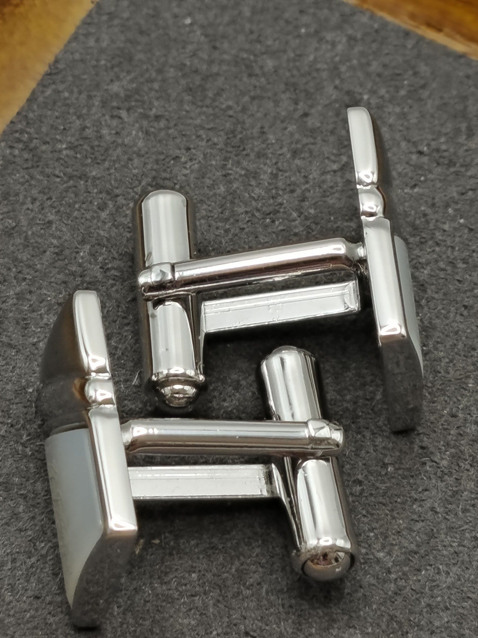 G Katona Silver & Mother of Pearl Cufflinks Elegant Design image 9