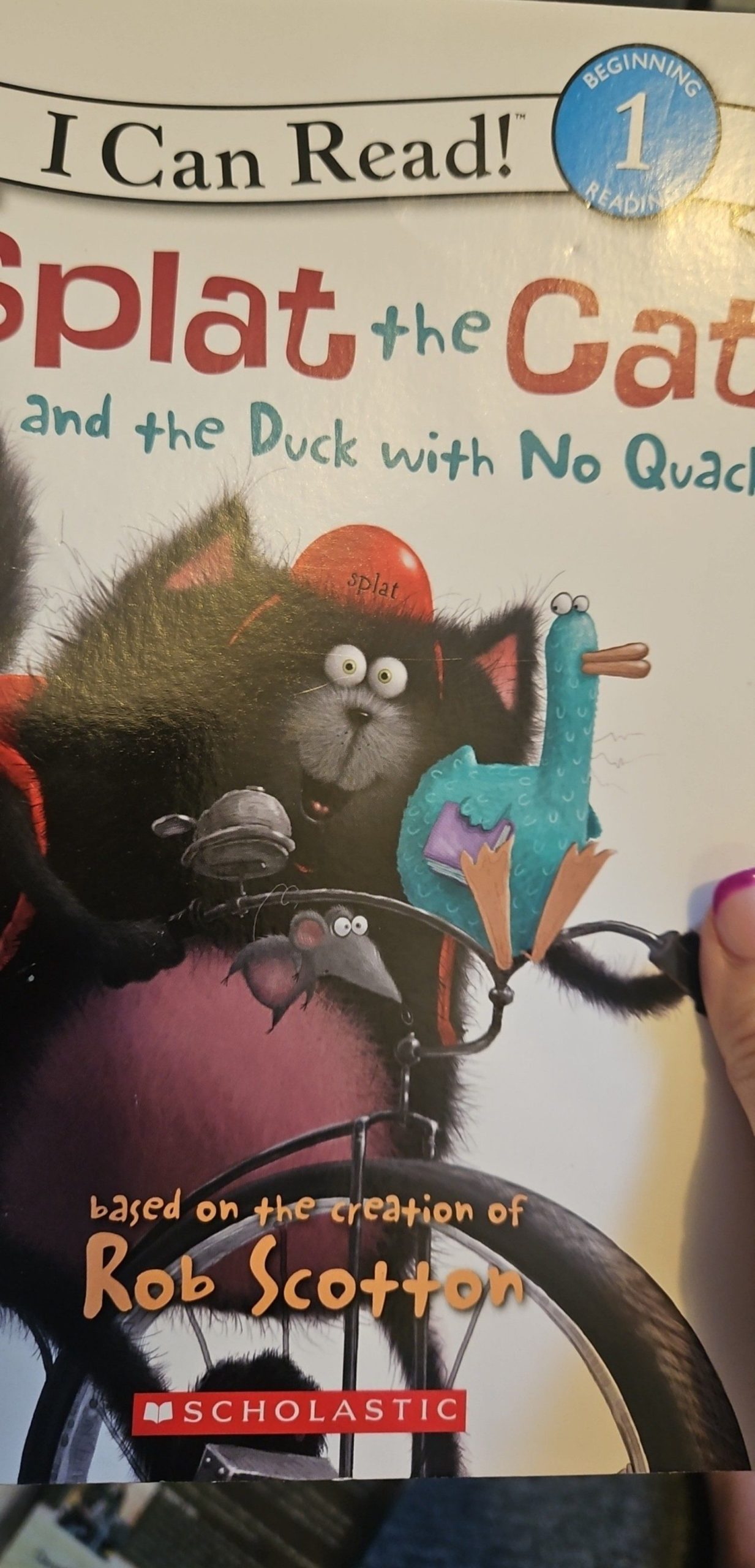 Scholastic Children's Book Splat the Cat and the Duck with No Quack Beginning 1