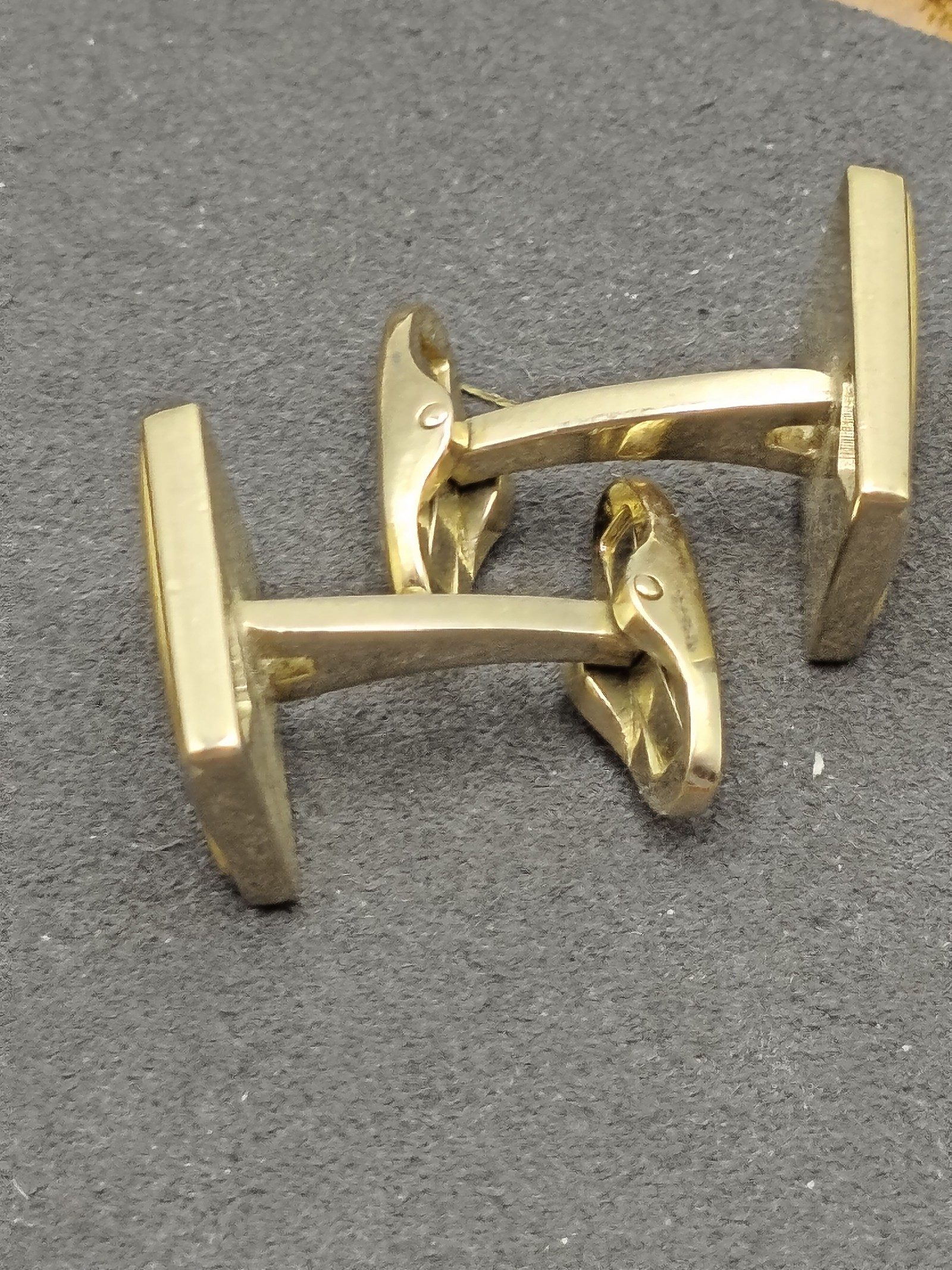 Lancel Gold Tone Men’s Cufflinks Rectangular Set image 6