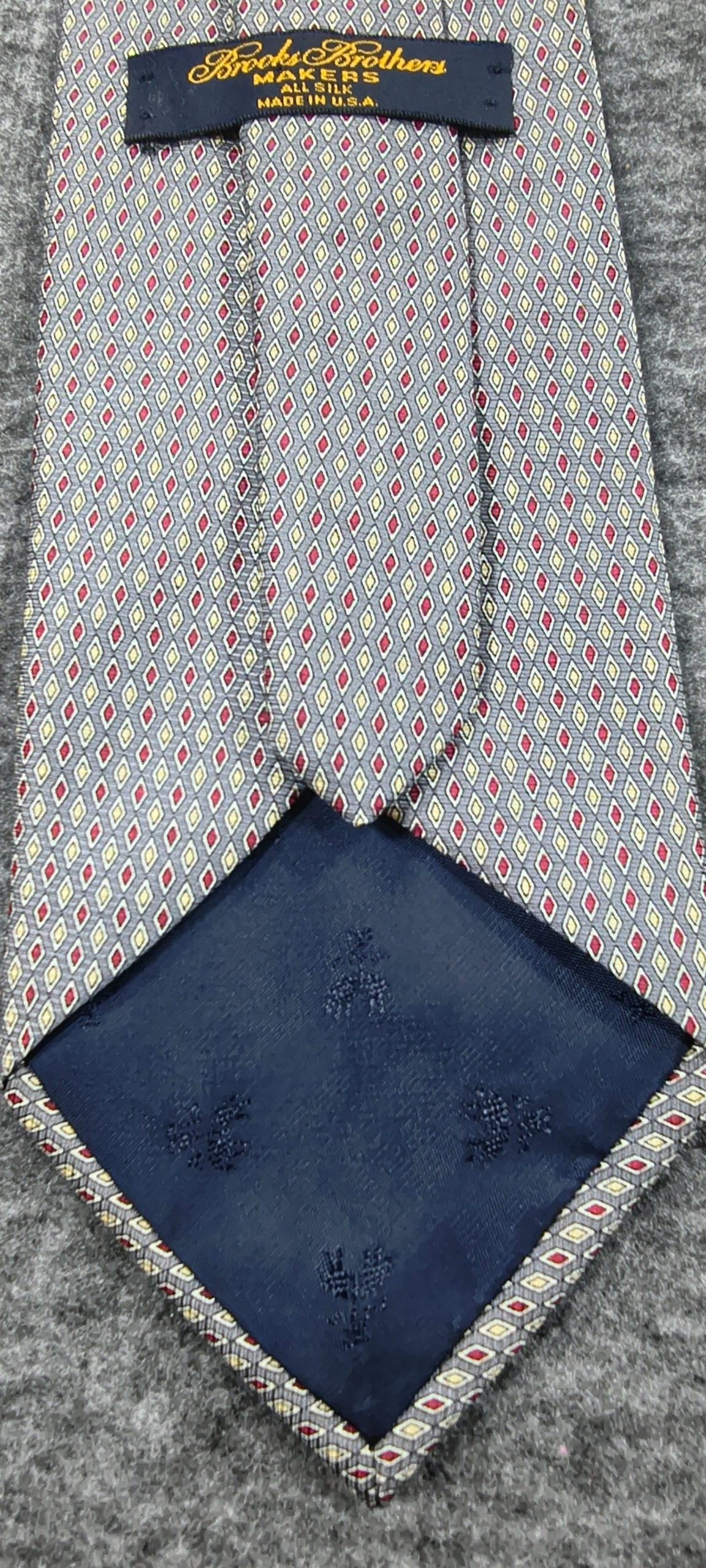 Brooks Brothers Multi Coloured Silk Tie 3.5 in Wide Made in USA image 7