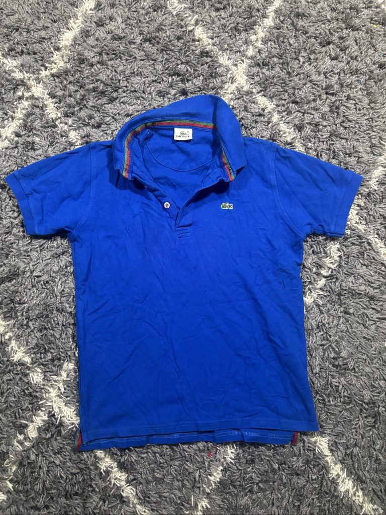 Lacoste Men's Blue Polo Shirt Large Cotton