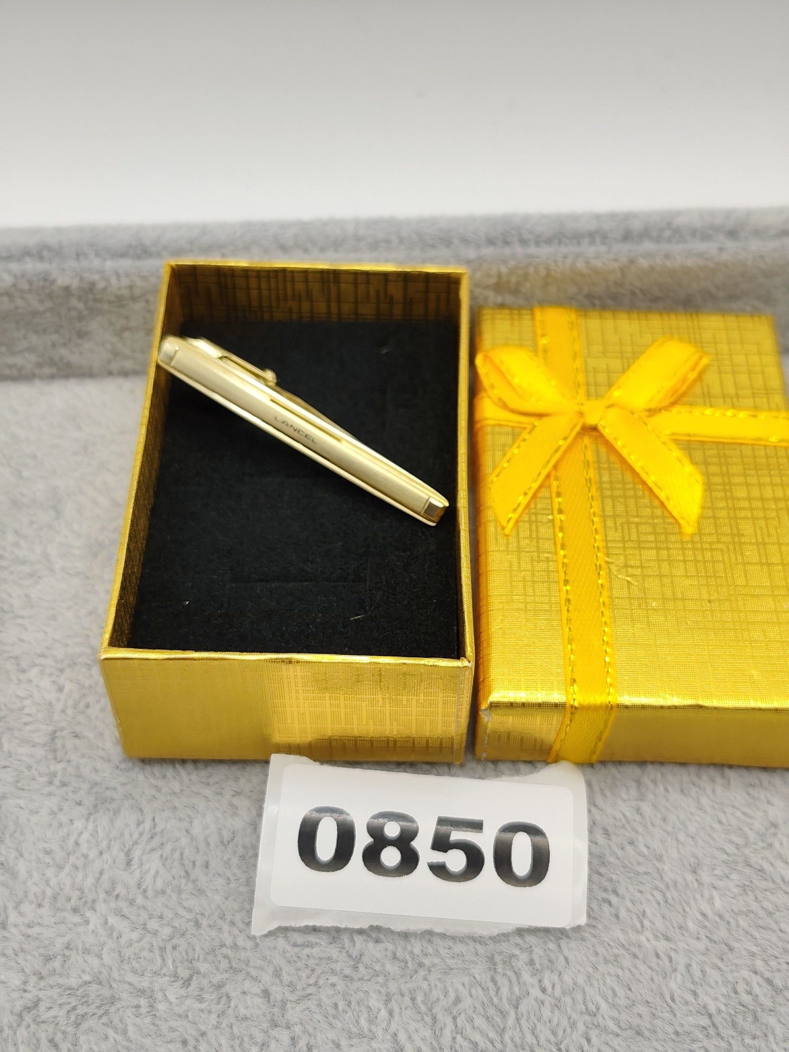 Lancel Gold Tone Tie Clip