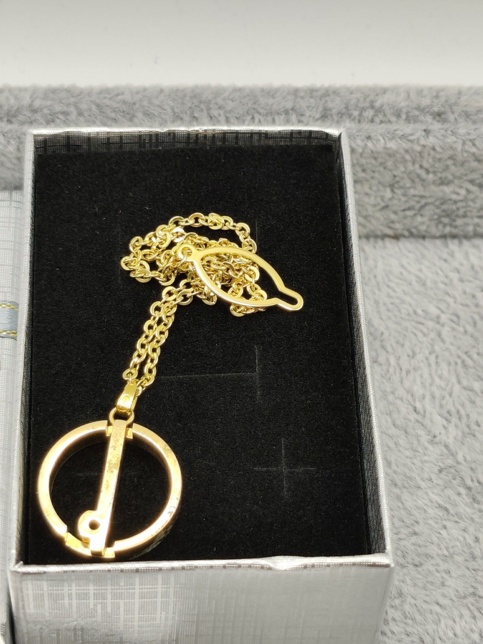 Dunhill d logo tie chain image 2