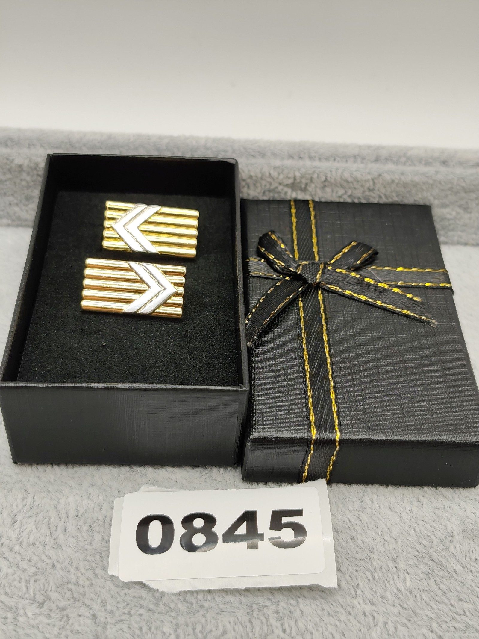 Lanvin Gold & Silver Cufflinks with Box