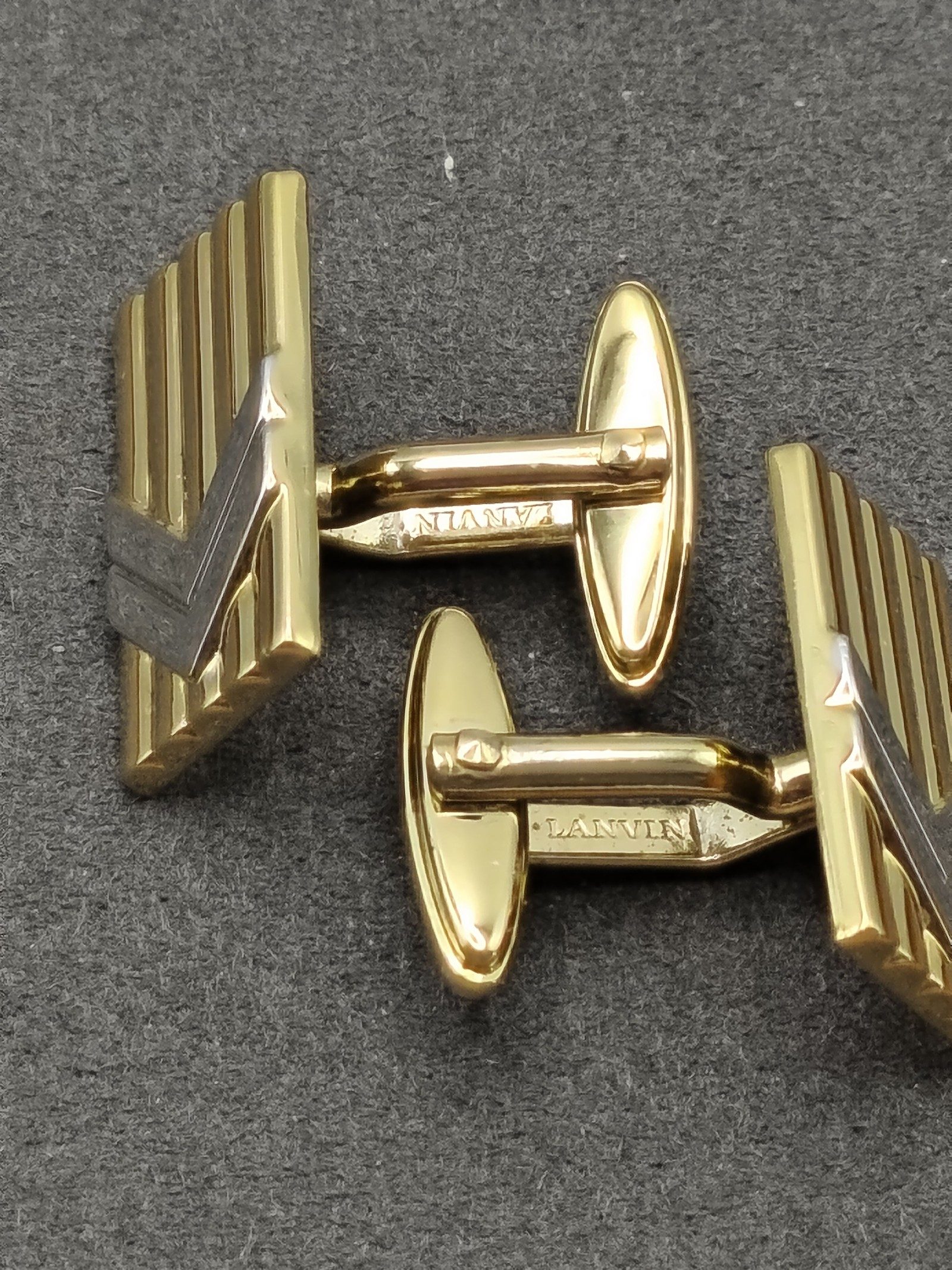 Lanvin Gold & Silver Cufflinks with Box image 7