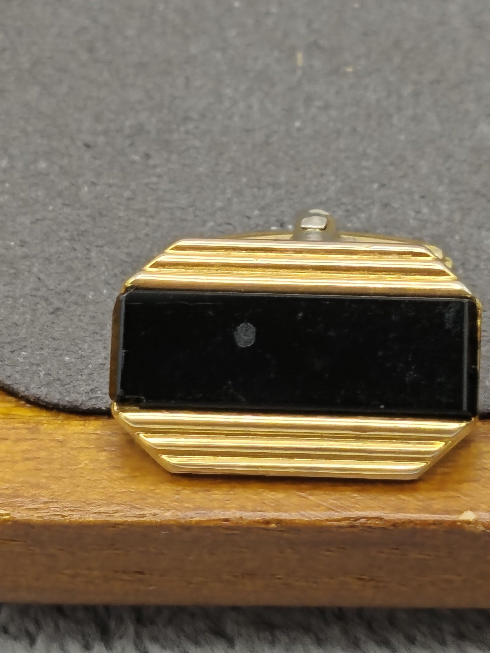 Lanvin Gold & Black Tie Clip and Cufflinks Set image 8