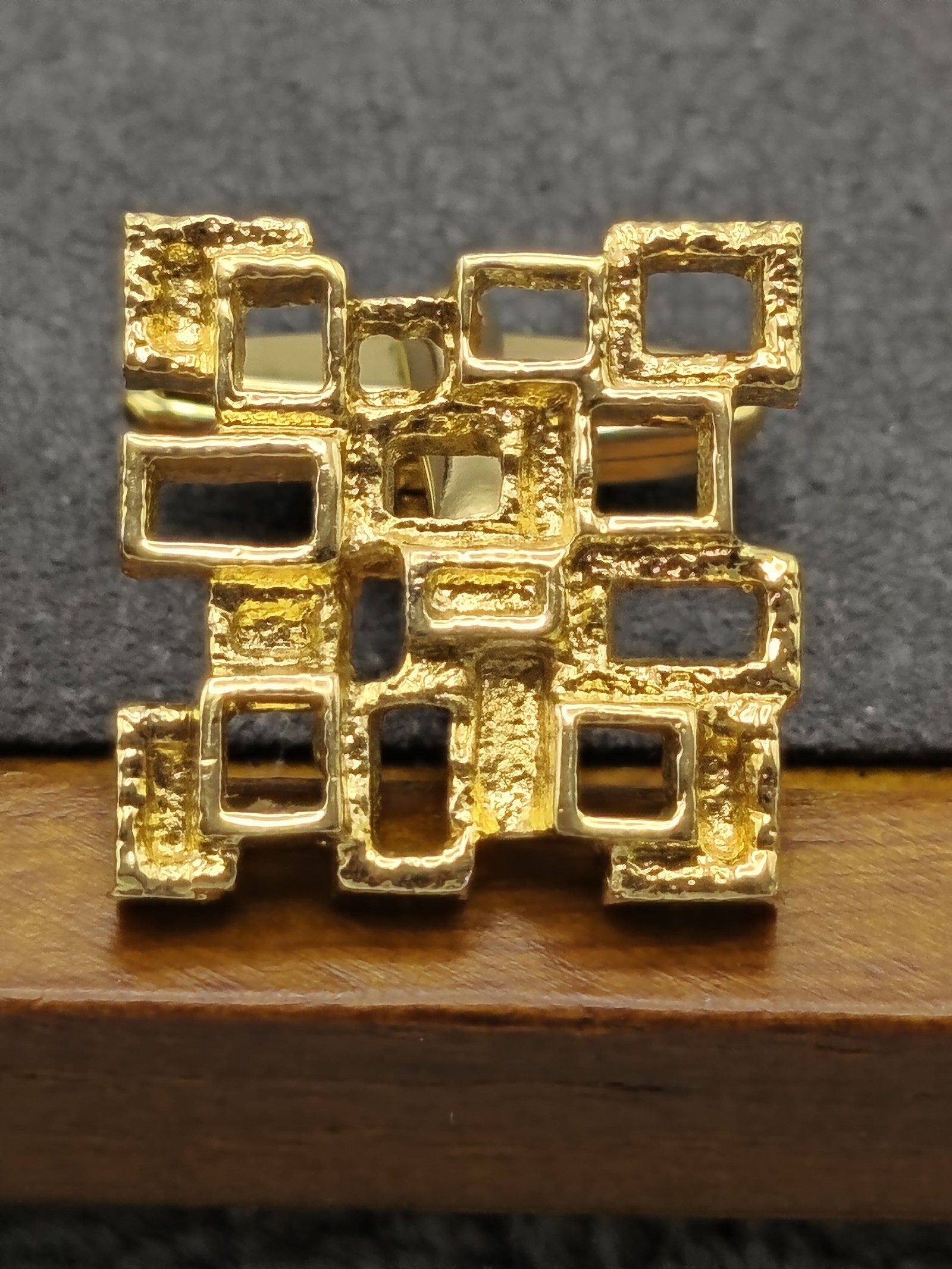 Lanvin Gold Tone Geometric Cufflinks image 4