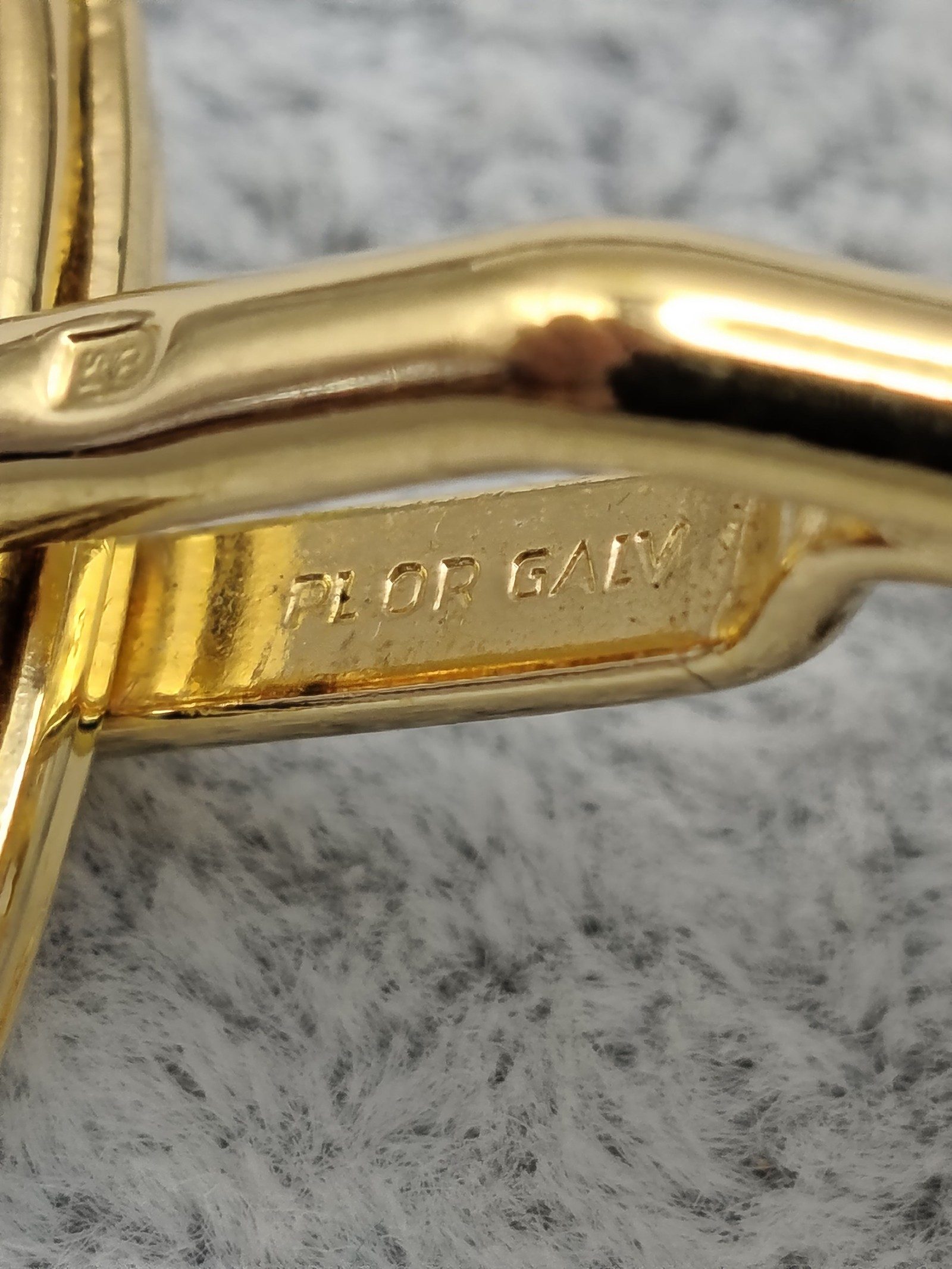 Lanvin Gold Tone Geometric Cufflinks image 9
