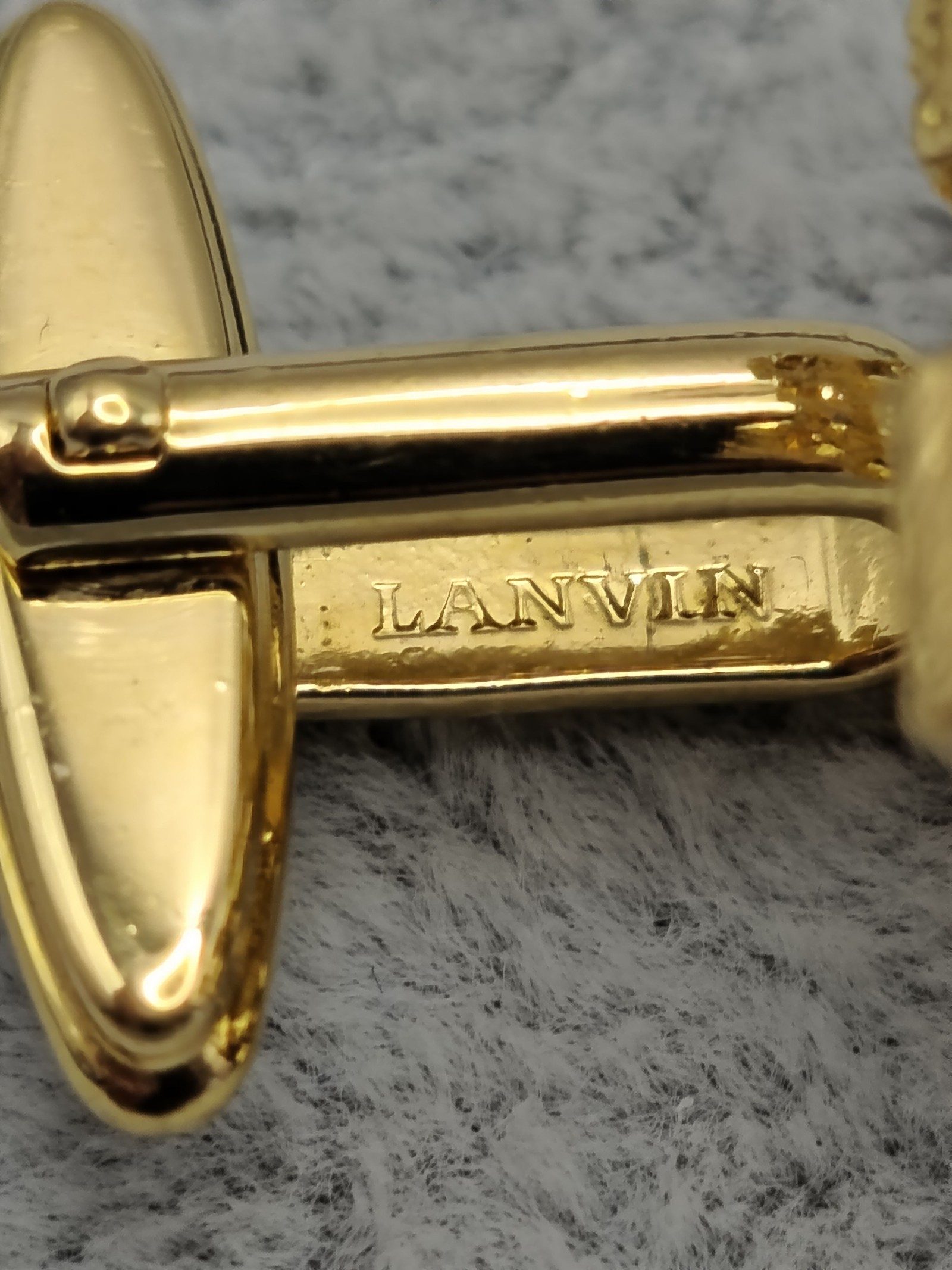 Lanvin Gold Tone Geometric Cufflinks image 10