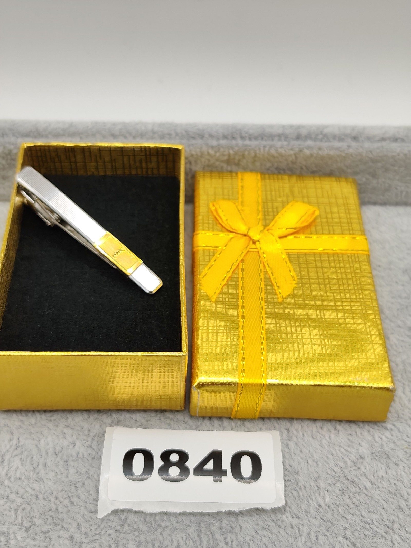 YSL Silver & Gold Men's Tie Clip