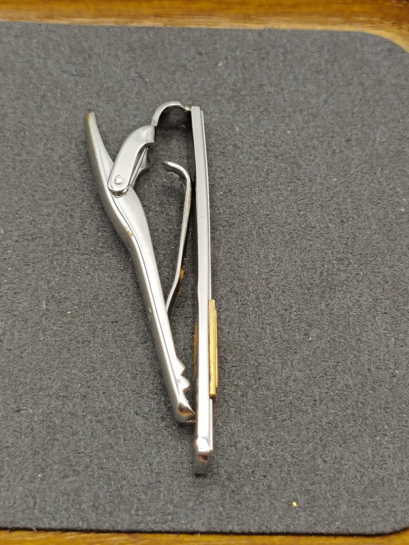 YSL Silver & Gold Men's Tie Clip image 6