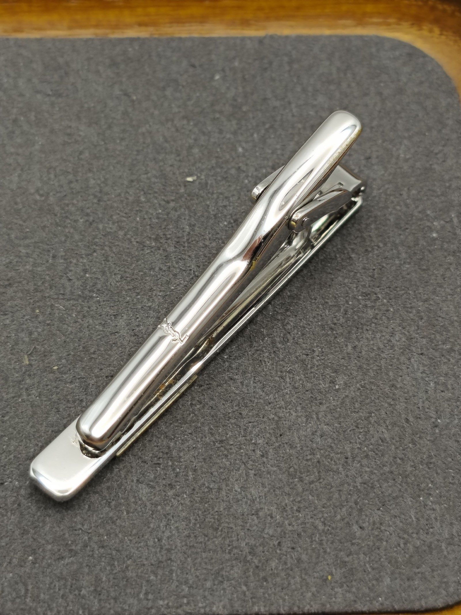YSL Silver & Gold Men's Tie Clip image 8