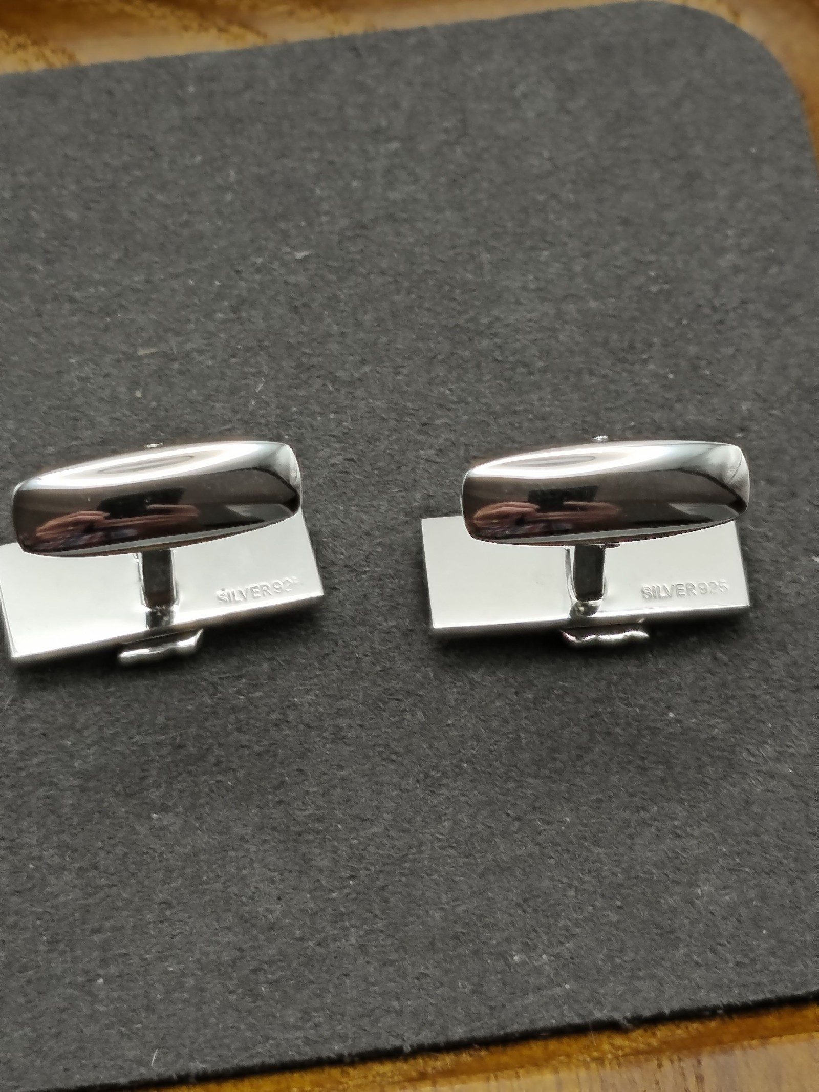 Yves Saint Laurent Silver & Gold Cufflinks in Box 925 silver image 8