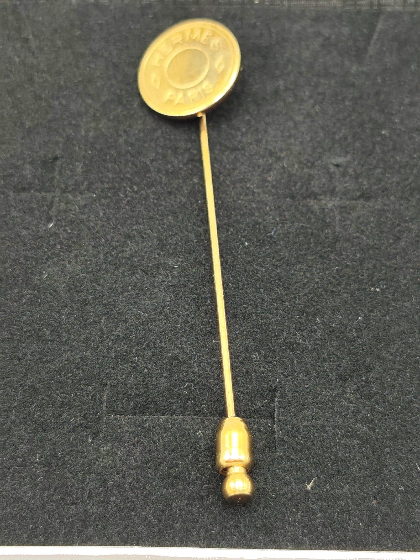 Hermès Paris Gold Tone Stick Pin Brooch image 2