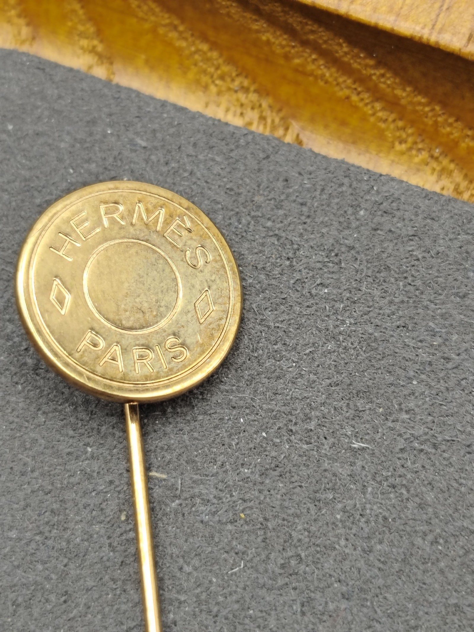 Hermès Paris Gold Tone Stick Pin Brooch image 4