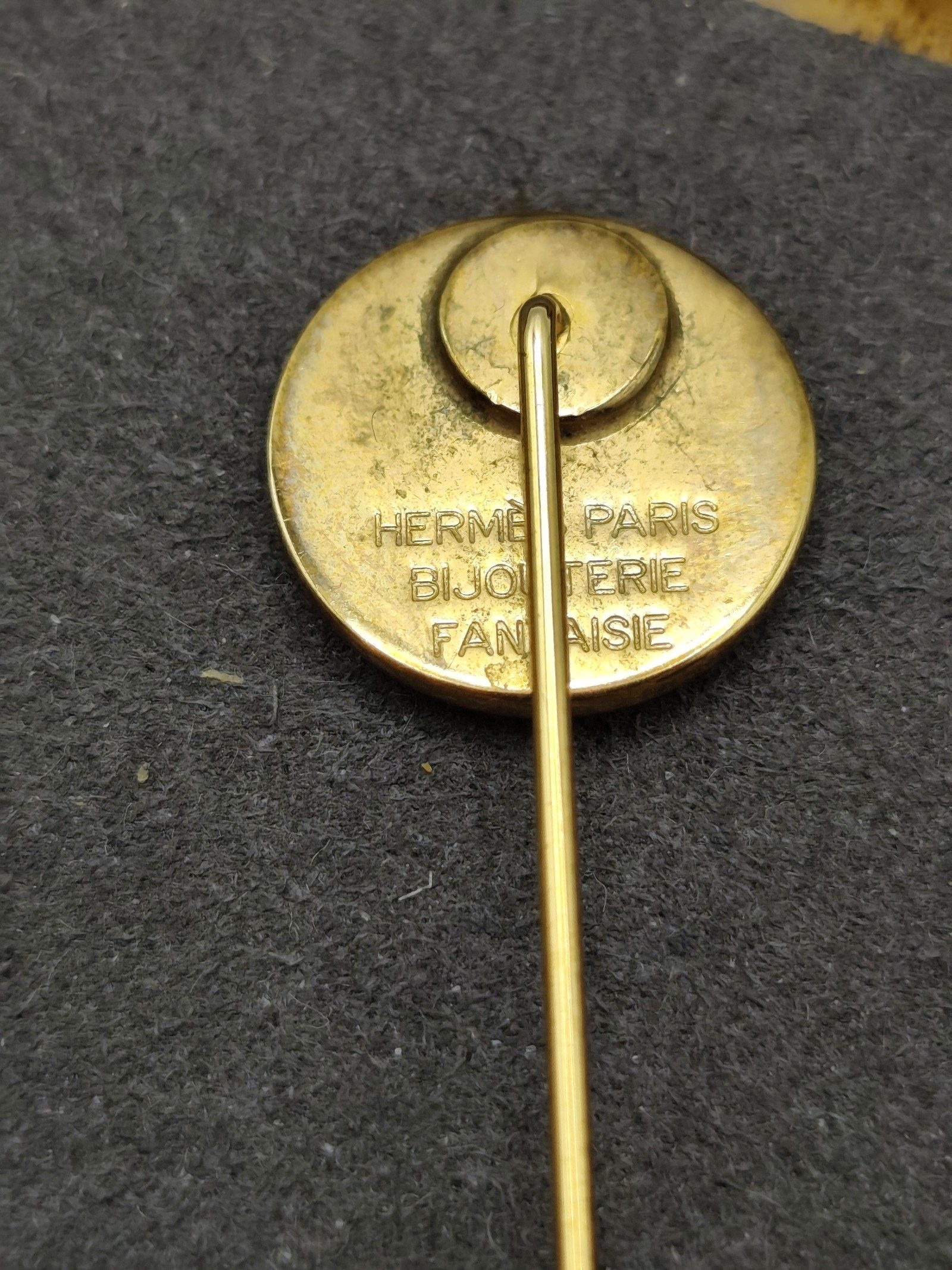 Hermès Paris Gold Tone Stick Pin Brooch image 5