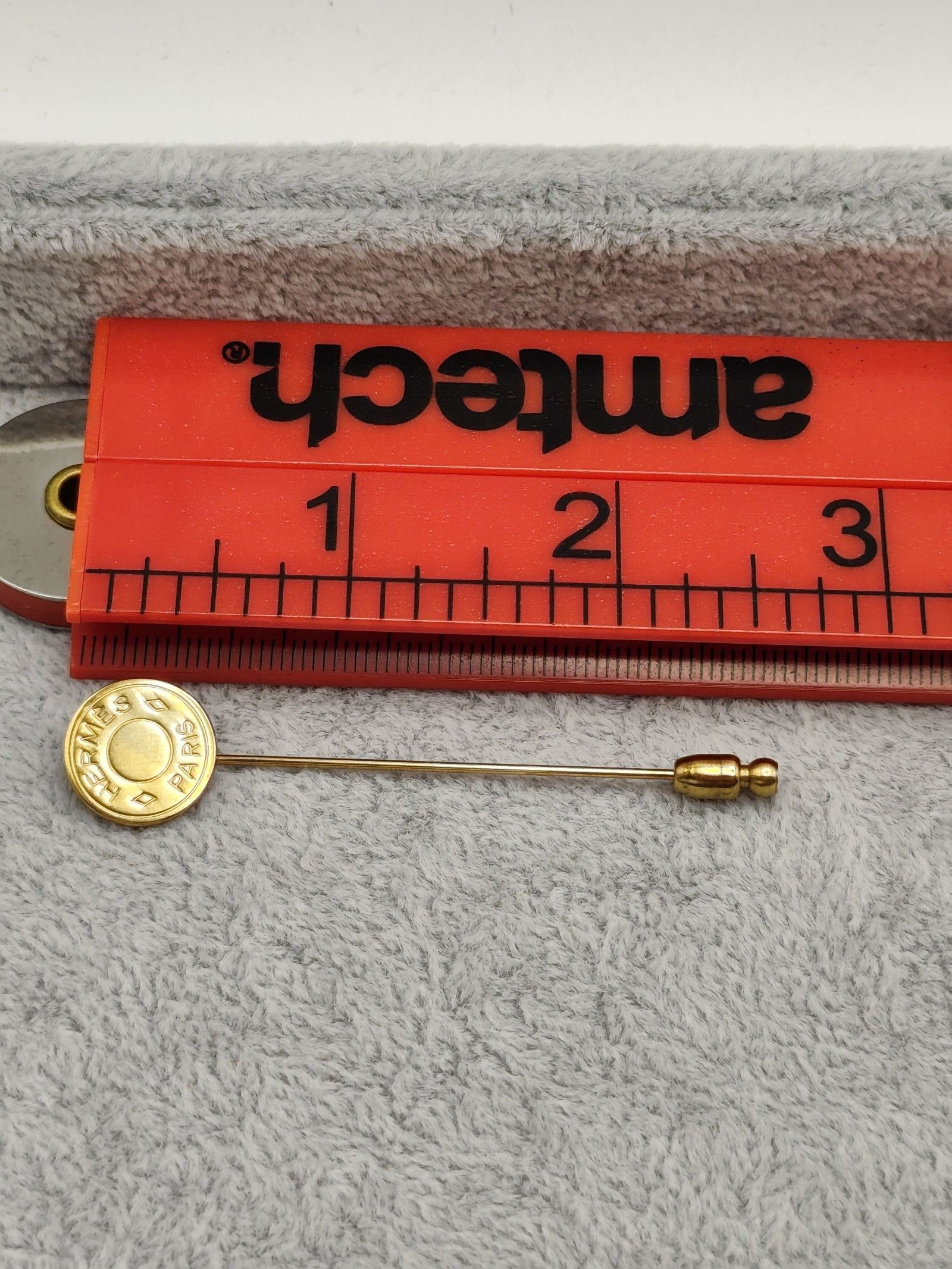 Hermès Paris Gold Tone Stick Pin Brooch image 8