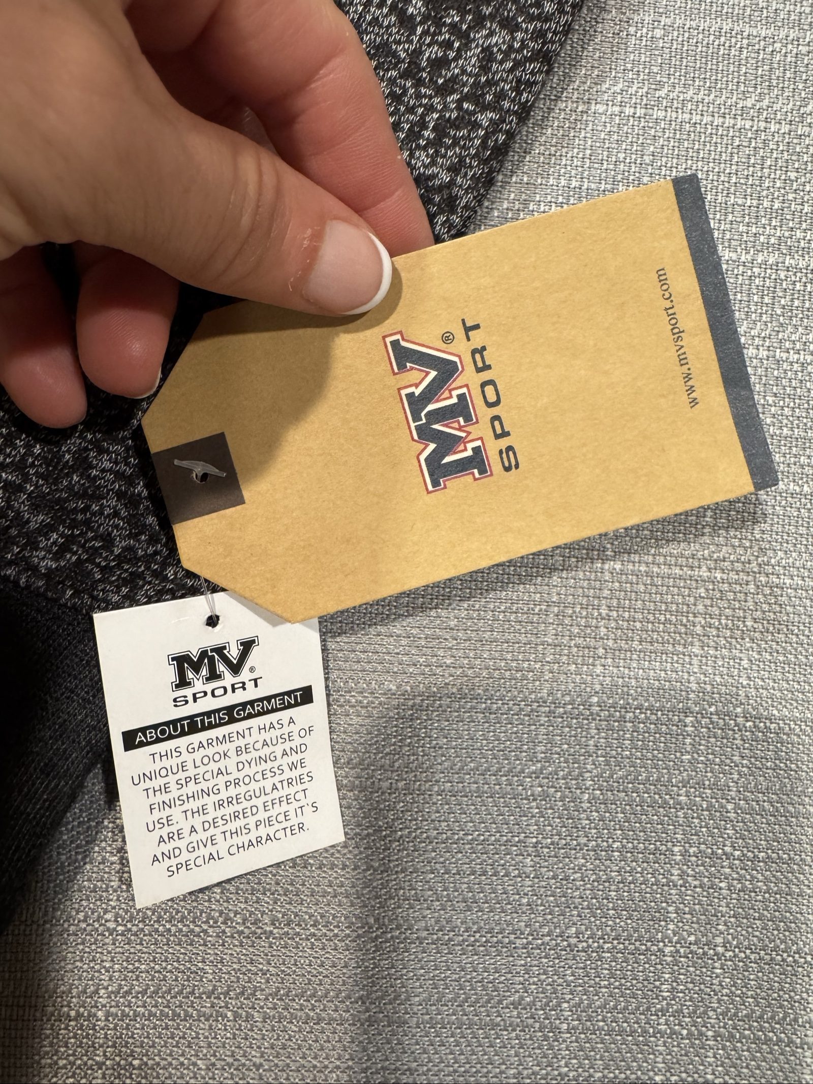 Women's NWT MV Sport Marled Crewneck Sweatshirt – Black Gray – Medium image 3