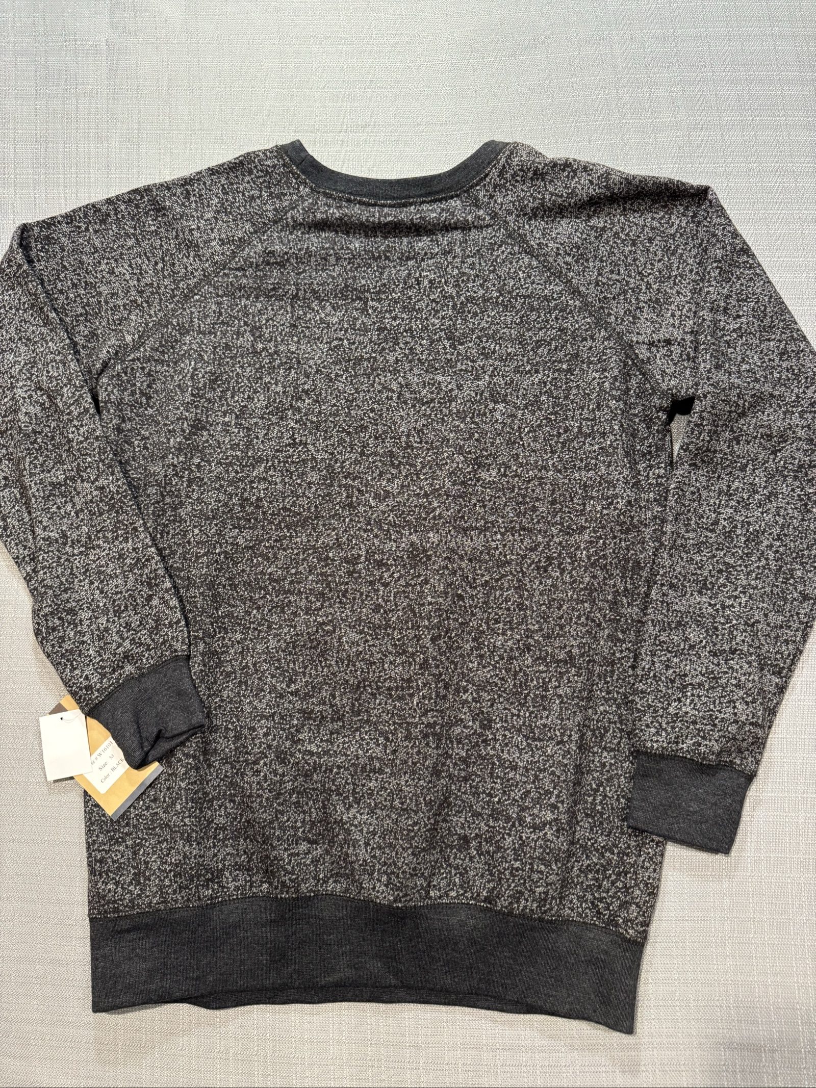 Women's NWT MV Sport Marled Crewneck Sweatshirt – Black Gray – Medium image 6