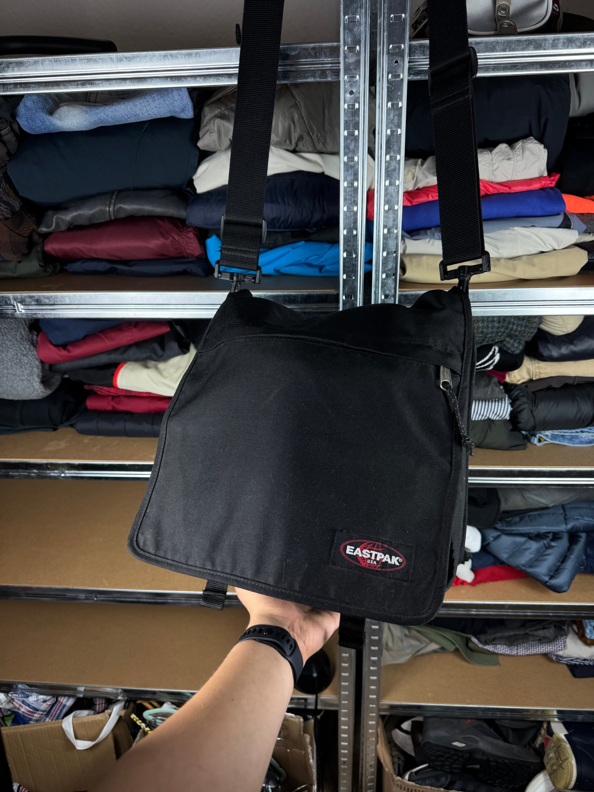 Eastpak Black Crossbody Bag One Size Vintage Big Size image 2