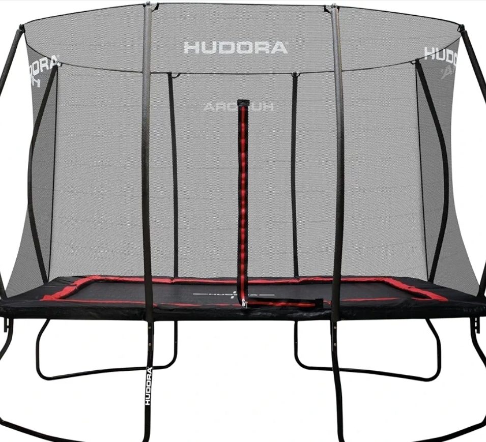HUDORA 4square Trampoline 215 x 305 cm met veiligheidsnet – Nieuw in doos
