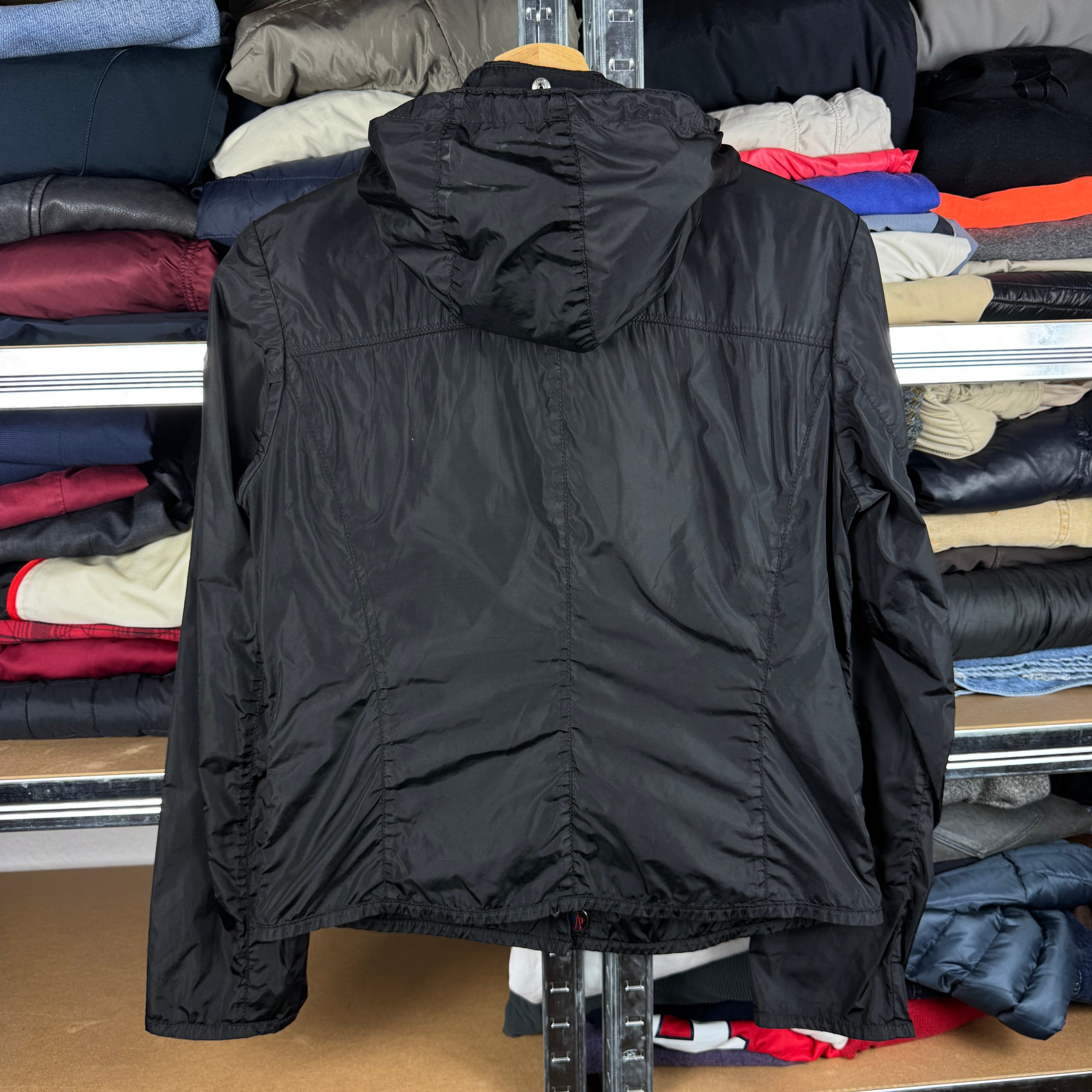 Women`s Moncler Fauve Black Hooded Lightweight Nylon Jacket Size 2 / M image 3