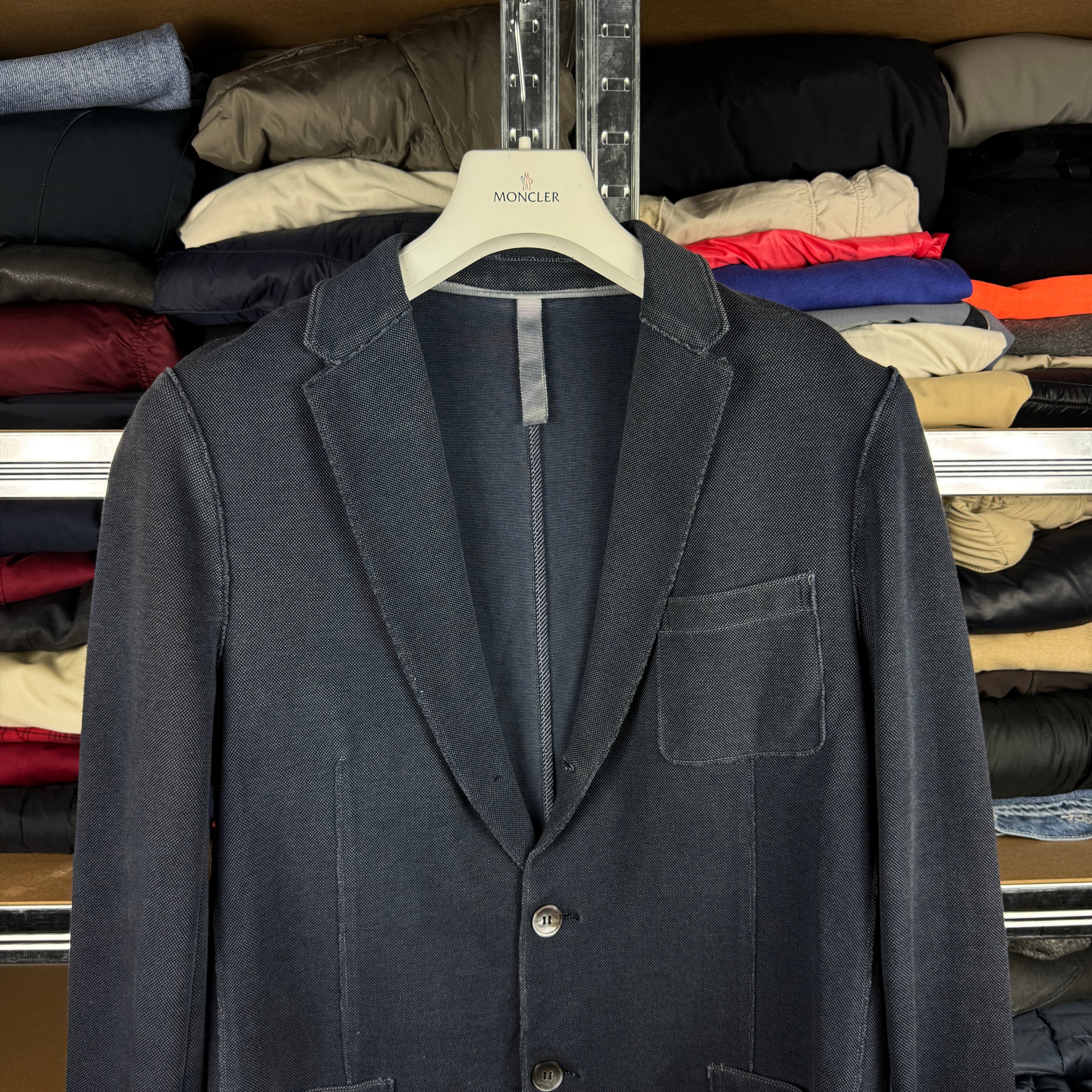 Men`s Harris Wharf London Cotton Garment Dyed Sportcoat Blazer Size 48 / M image 7