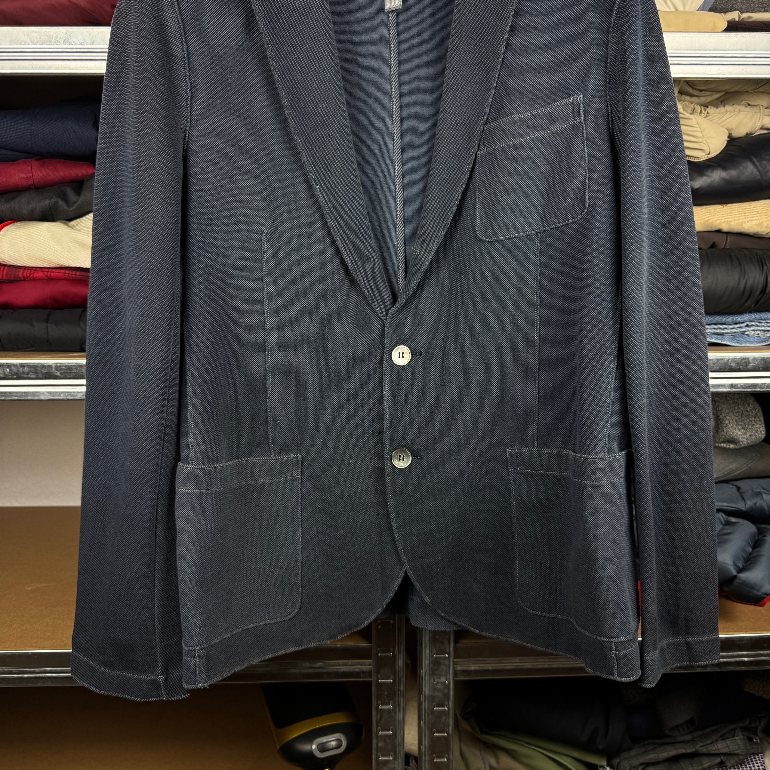 Men`s Harris Wharf London Cotton Garment Dyed Sportcoat Blazer Size 48 / M image 8