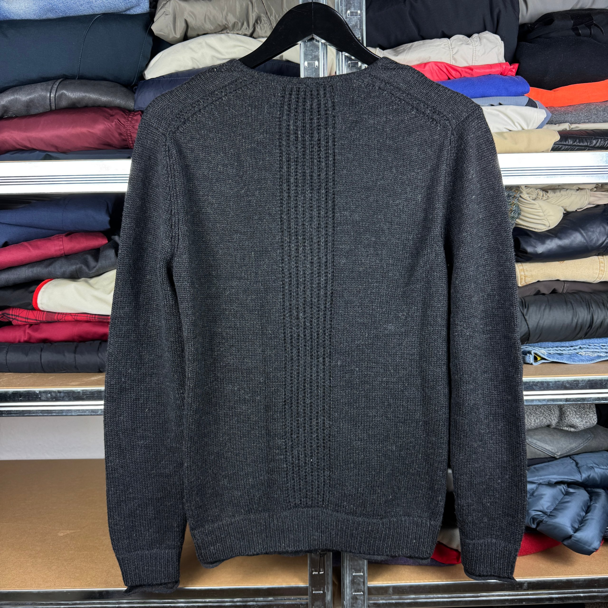 Men`s Hösio Wool Zip Sweater Grey Jumper Size M image 2