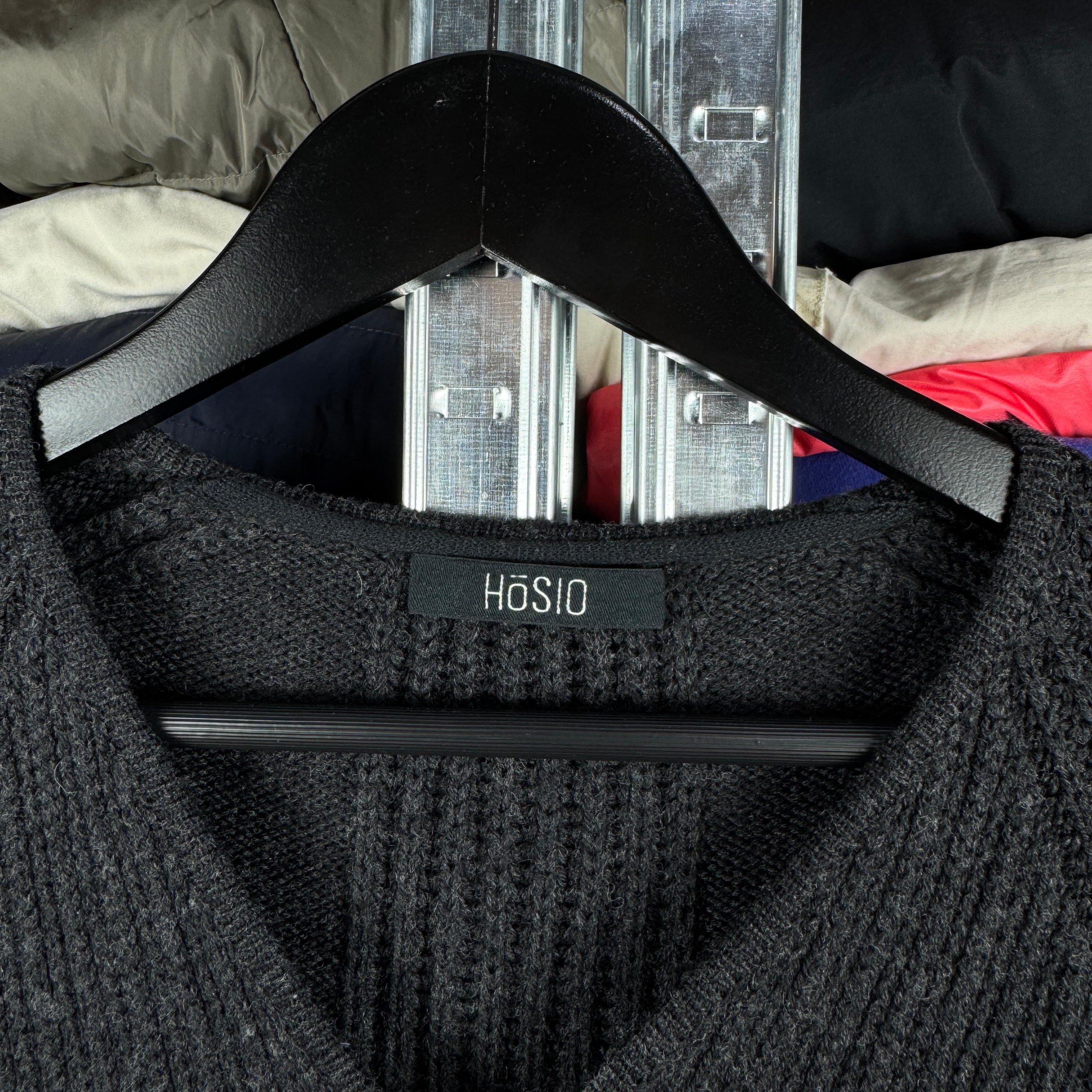 Men`s Hösio Wool Zip Sweater Grey Jumper Size M image 8