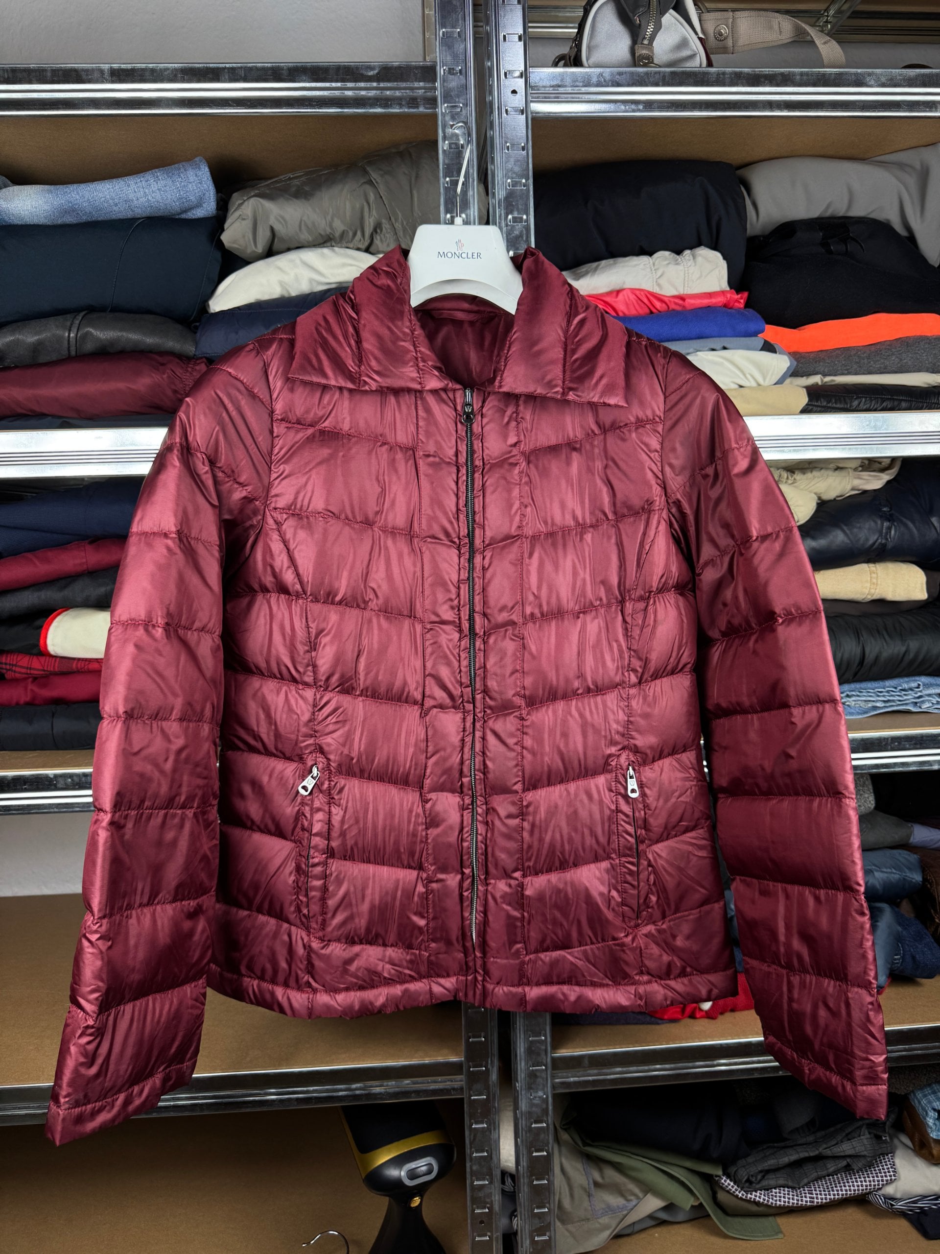 Women`s Max Mara x Weekend Red Puffer Nylon Down Jacket Size M / 38