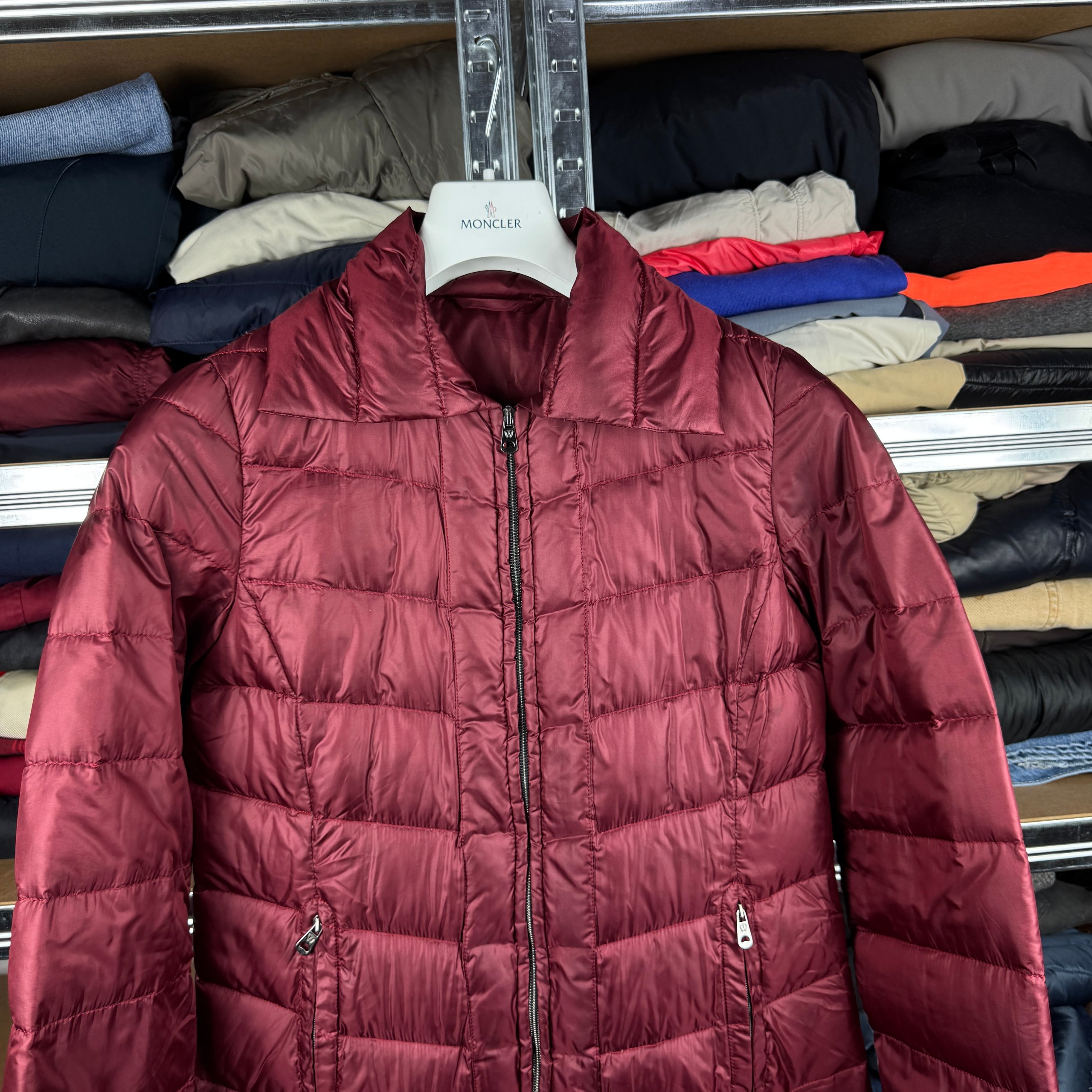 Women`s Max Mara x Weekend Red Puffer Nylon Down Jacket Size M / 38 image 6